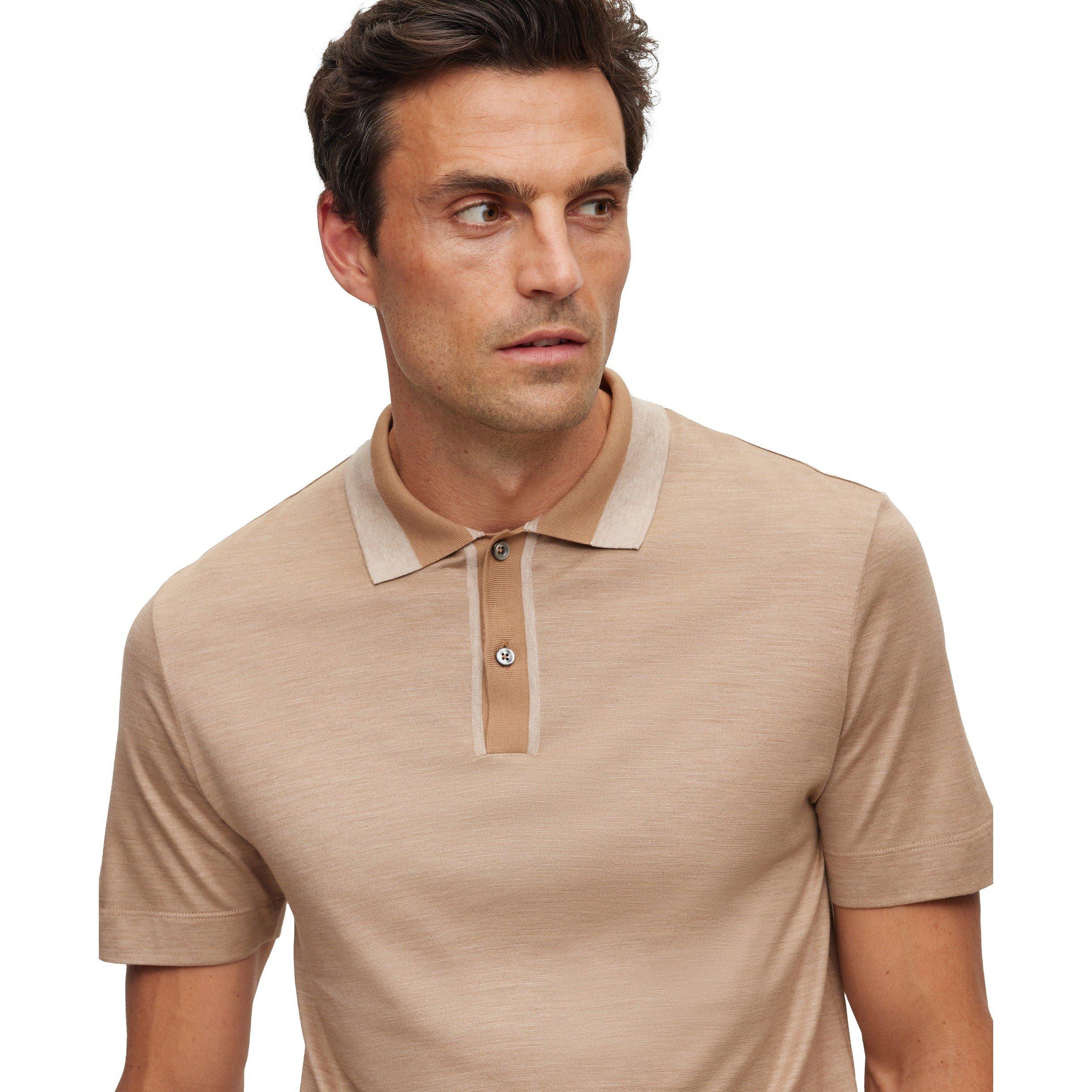 Beige - Boss - Men's Perry Short-Sleeve Polo - 3