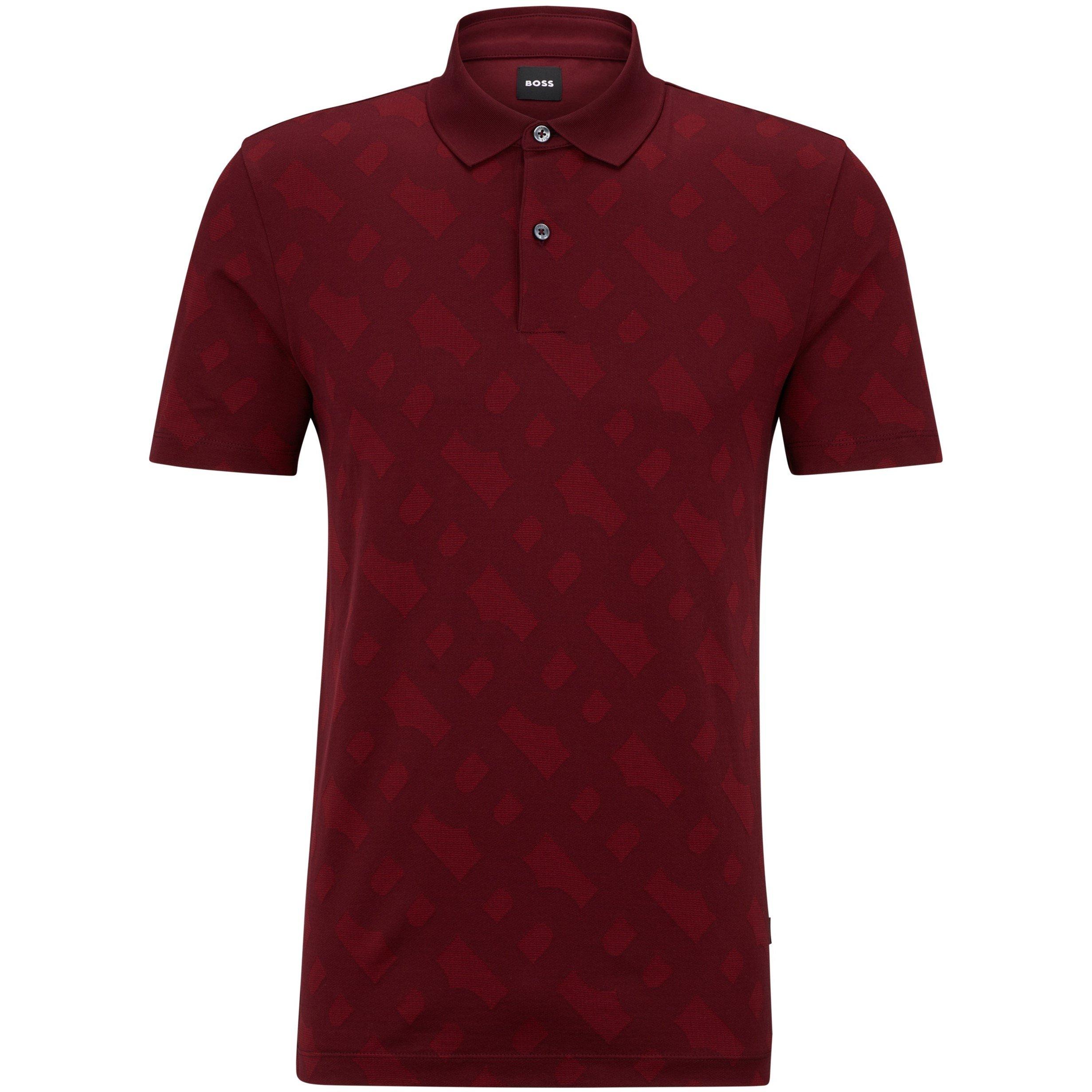 Red - Boss - Men's Short Sleeve Polo Shirts - 4
