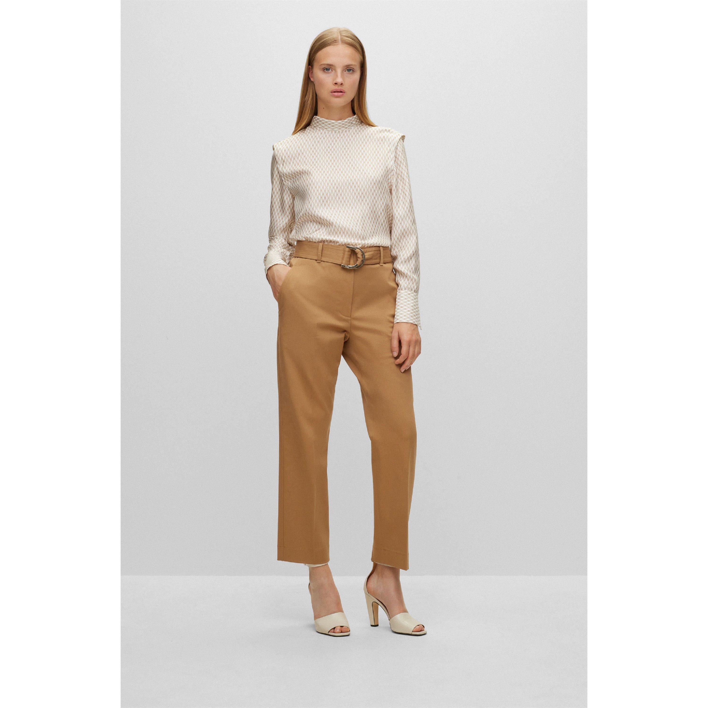 Beige - Boss - Women's Tecina Straight Trousers - 3