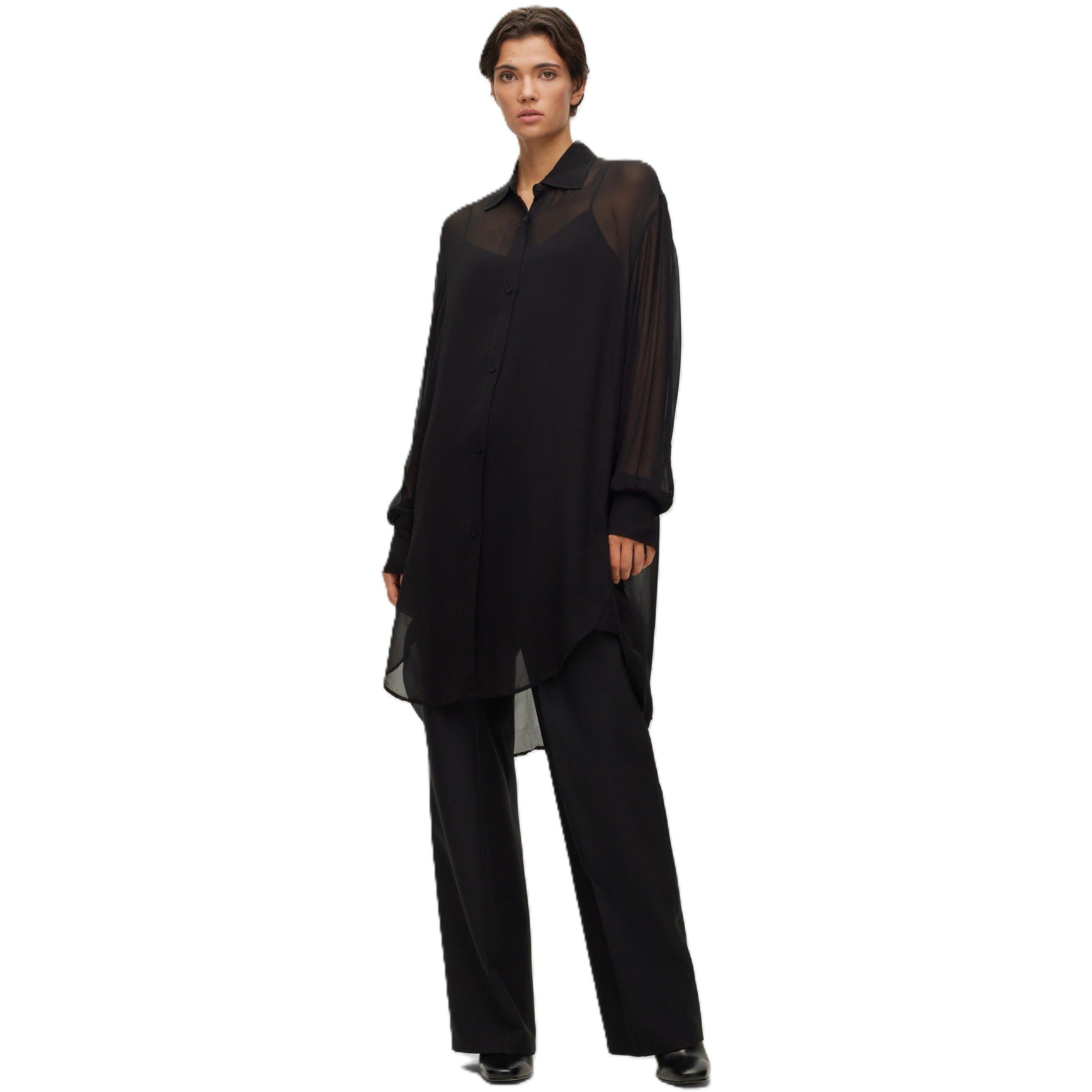 Negro - Boss - Women's Bareid Long-Sleeve Blouse - 1