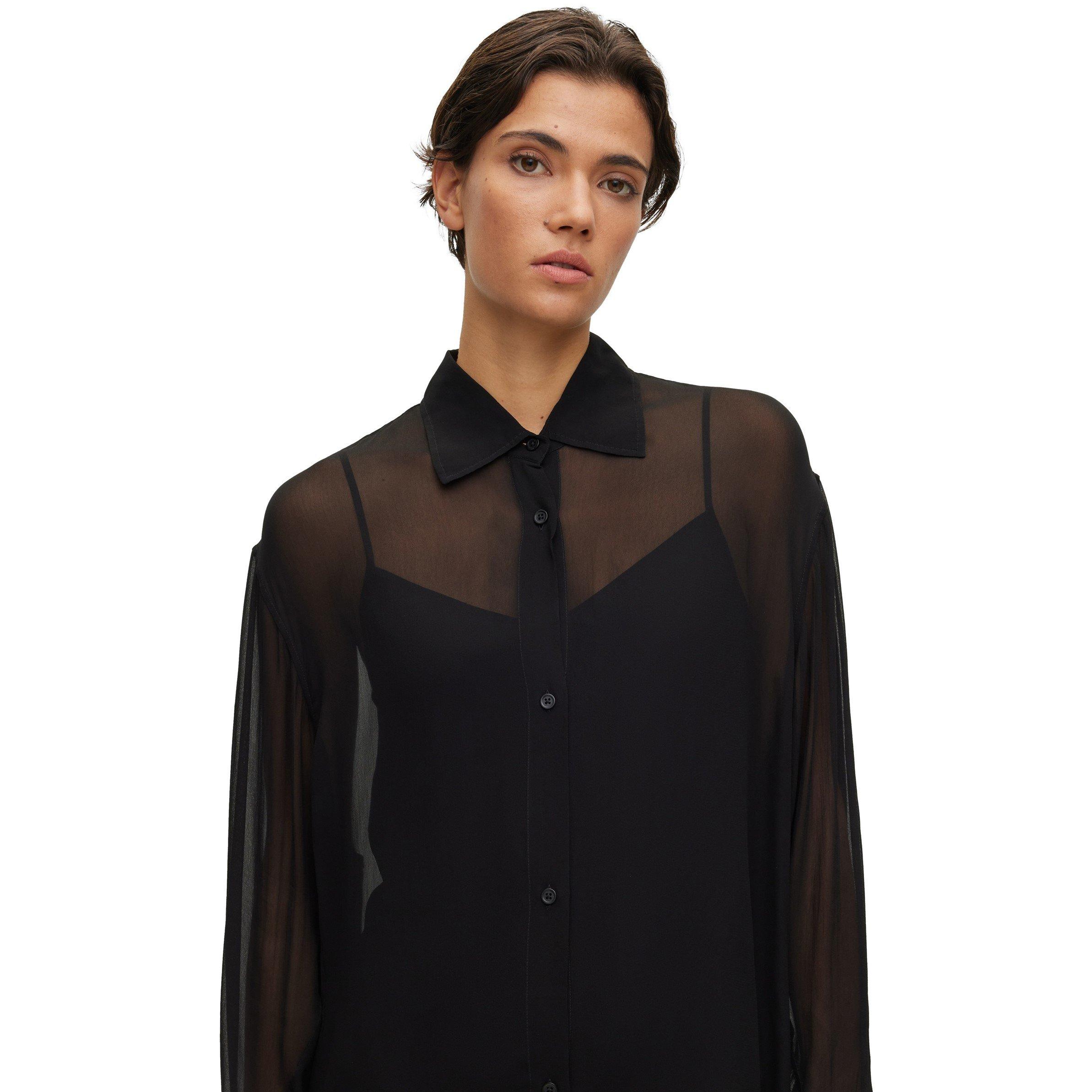 Black - Boss - Women's Bareid Long-Sleeve Blouse - 3