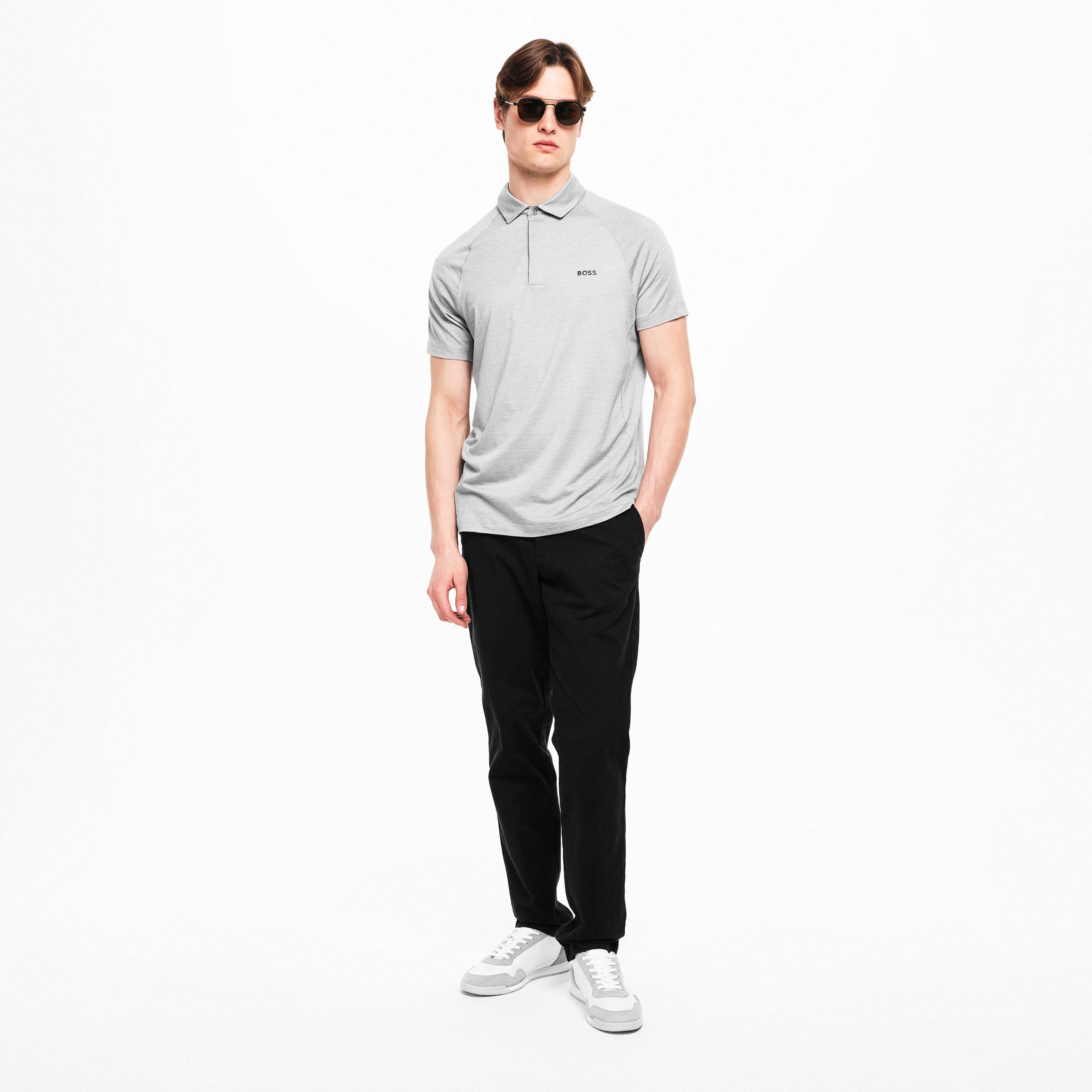 Open Grey - Boss - Boss Pl Tour Wool 10276309 01 Polo Shirt Mens - 6