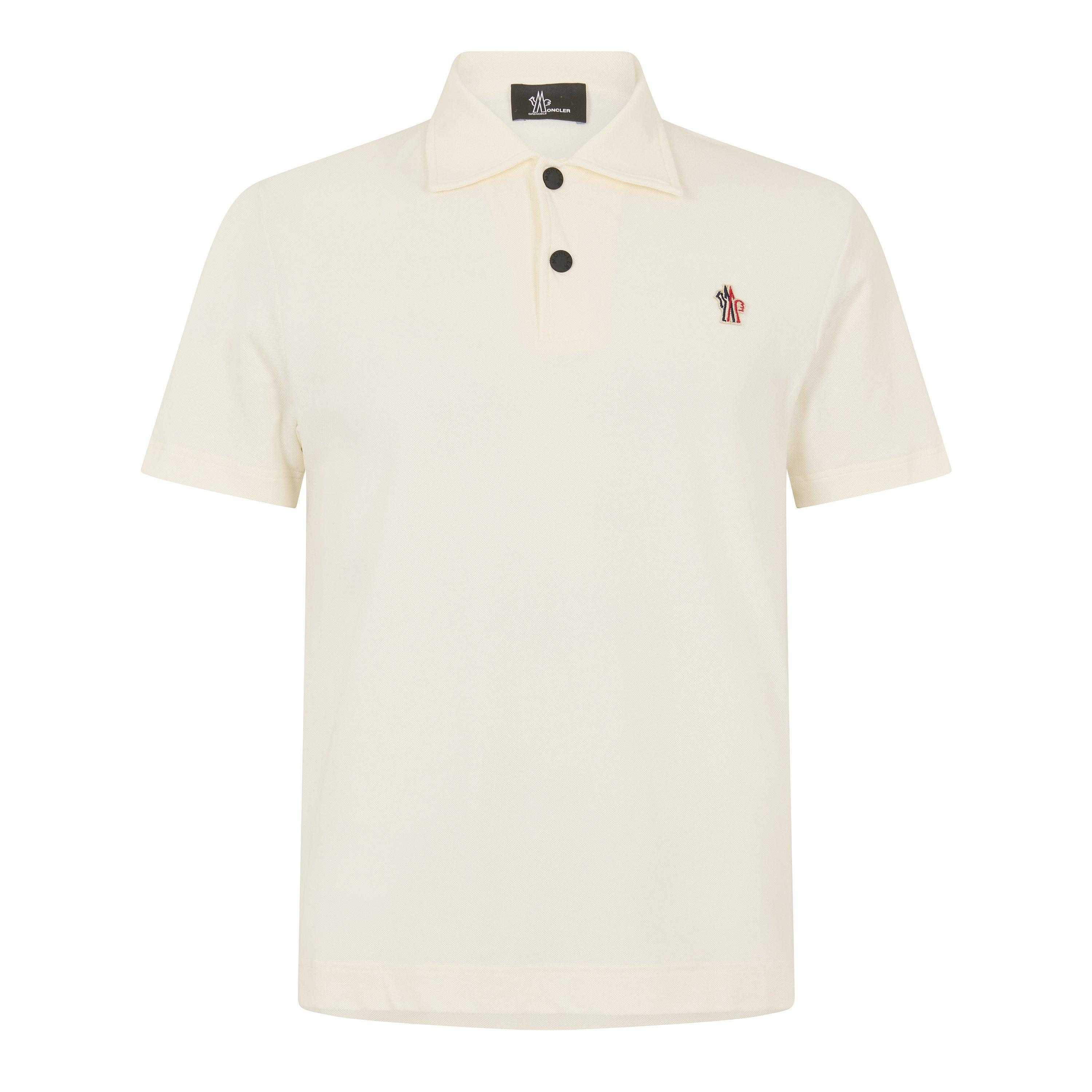 Moncler Men's Short Sleeve Polo Shirt - White 034 - M