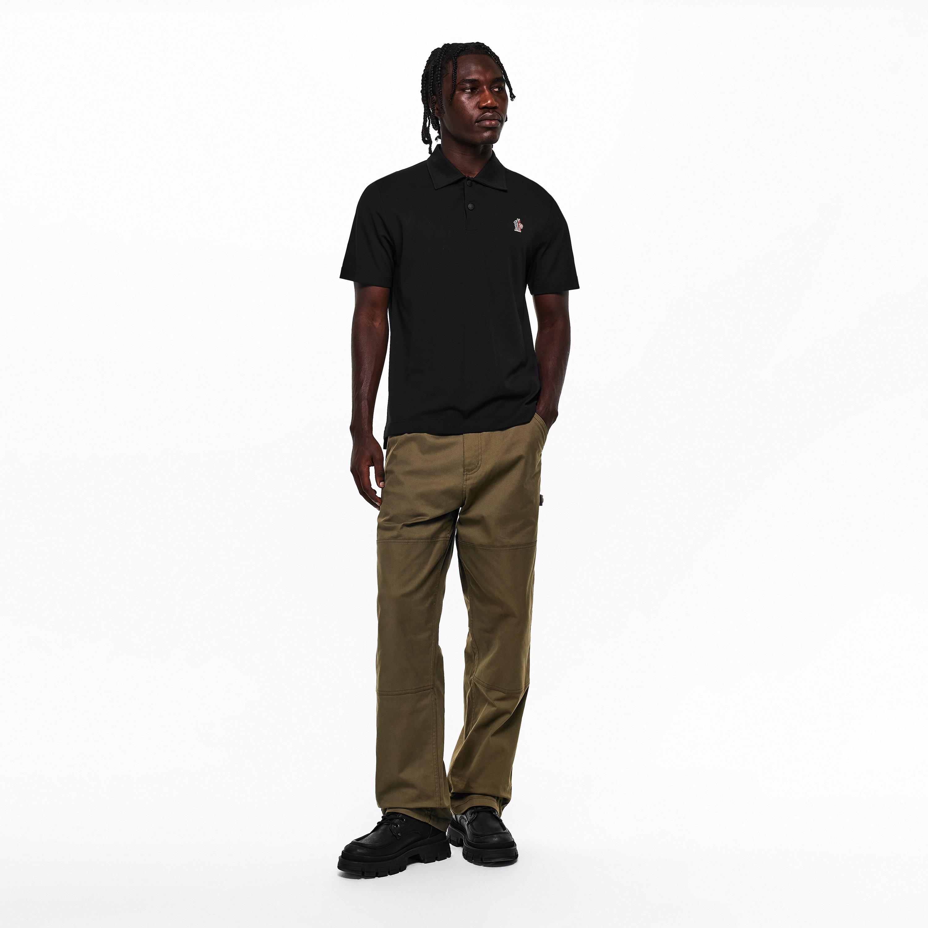 Black 999 - Moncler - Men's Short Sleeve Polo Shirt - 5