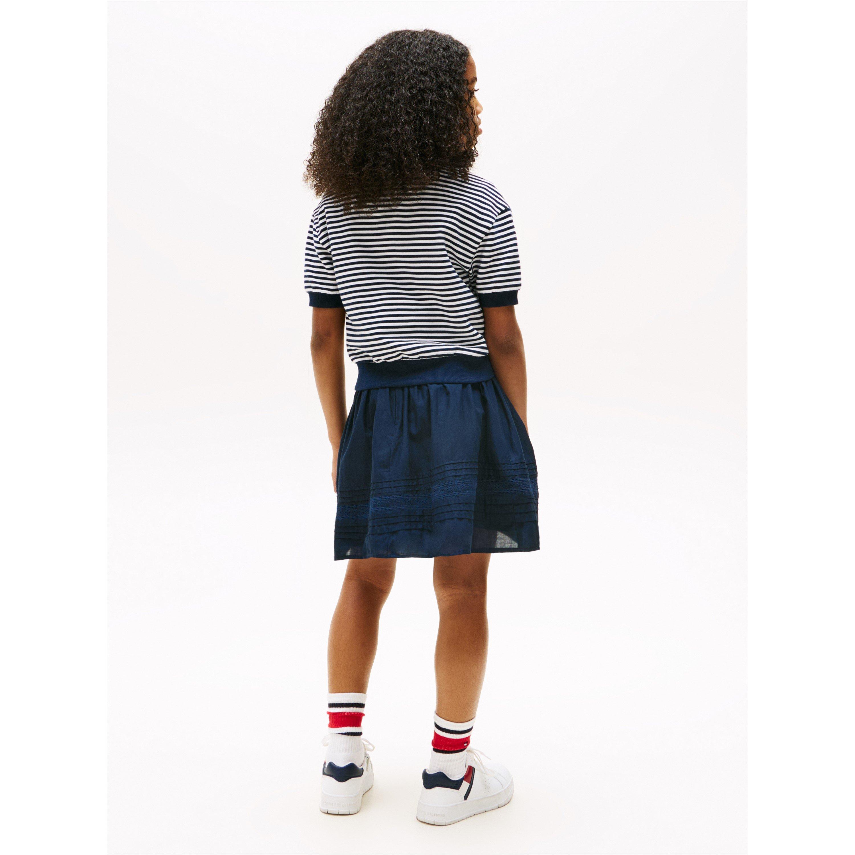 Night Navy C1G - Tommy Hilfiger - Kids' Striped Short-Sleeve Polo Shirt - 4