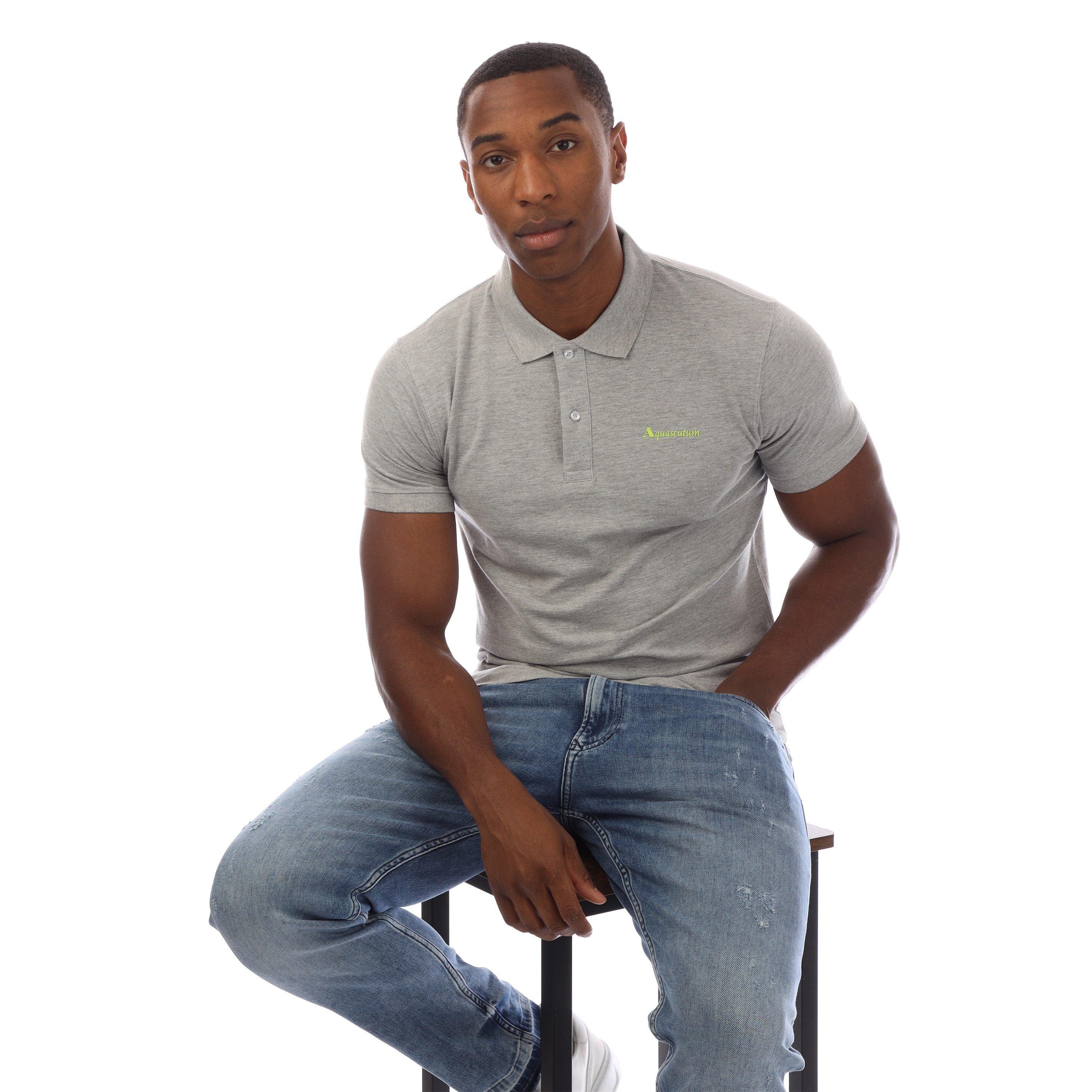 Lt Mel Grey - Aquascutum - Men's Short-Sleeve Polo - 4
