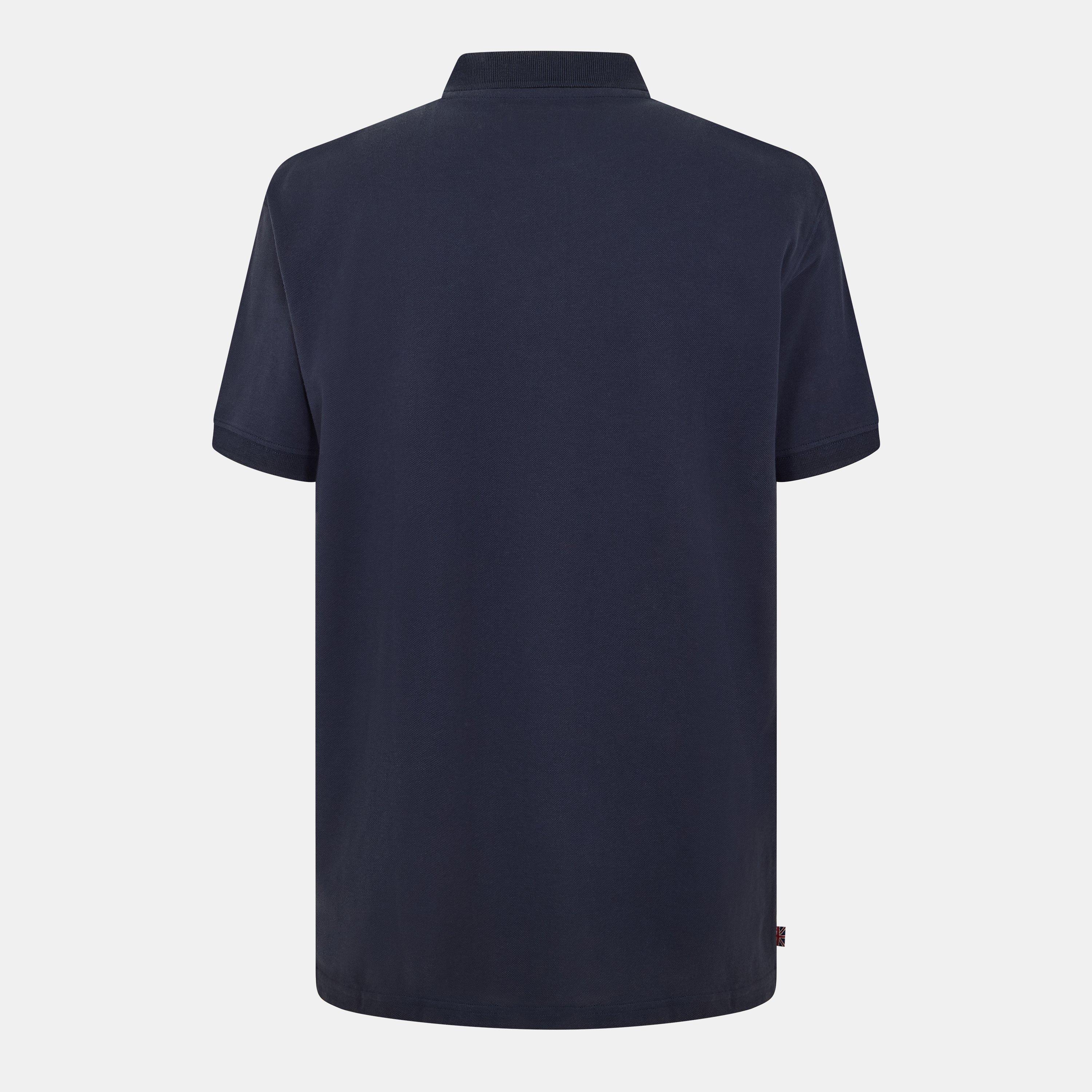 Marineblauw - Aquascutum - Men's Short-Sleeve Polo - 2