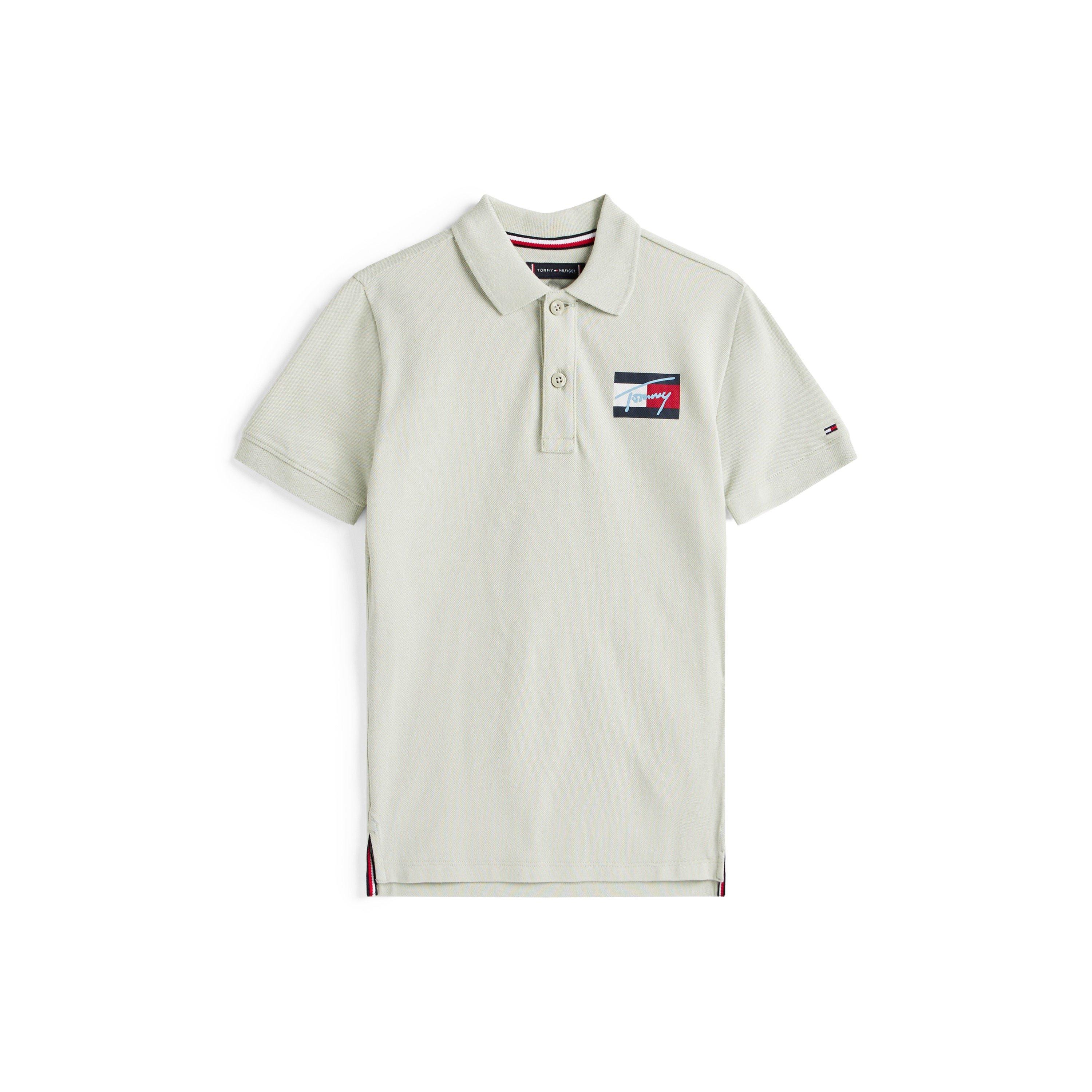 Tommy Hilfiger  Misty Sage M1c Kids' Short Sleeve Polo Shirt - 12Y