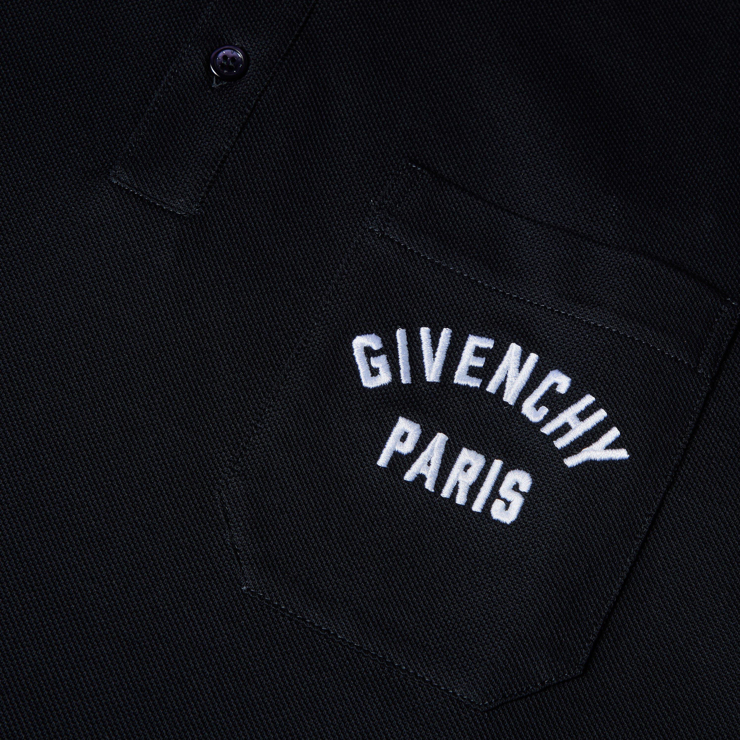 Navy - GIVENCHY - Men's GIV Pocket Logo Short Sleeve Polo Shirt - 5