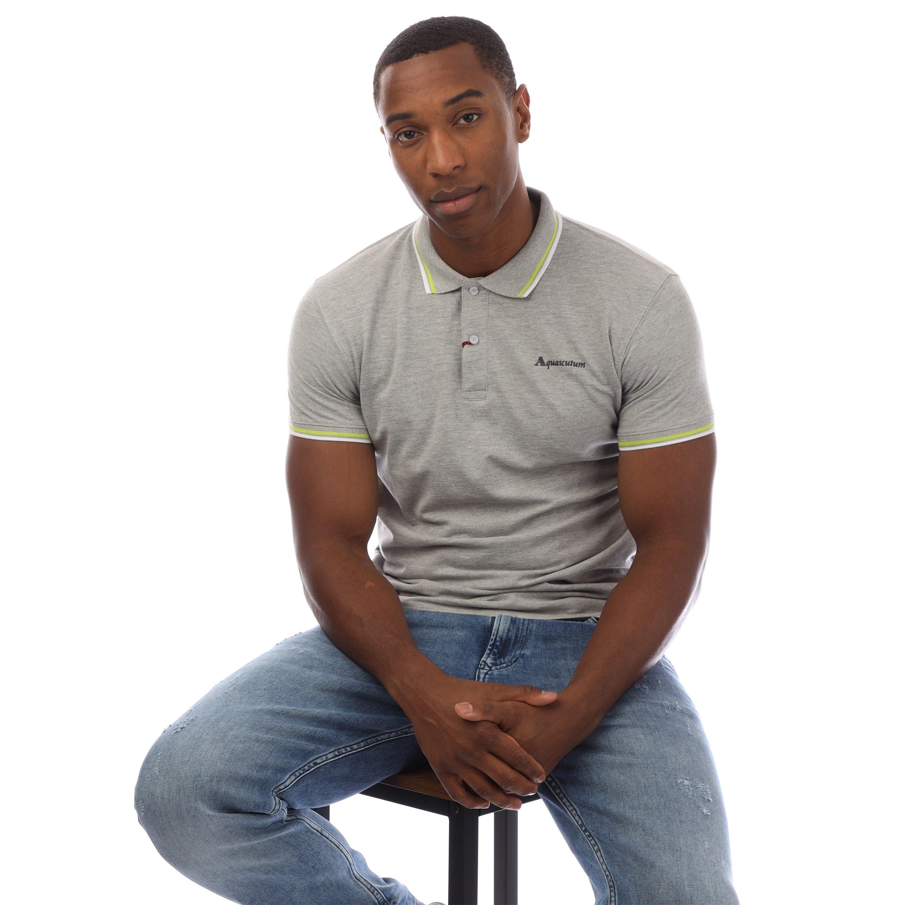 Grey - Aquascutum - Logo Polo Shirt - 4