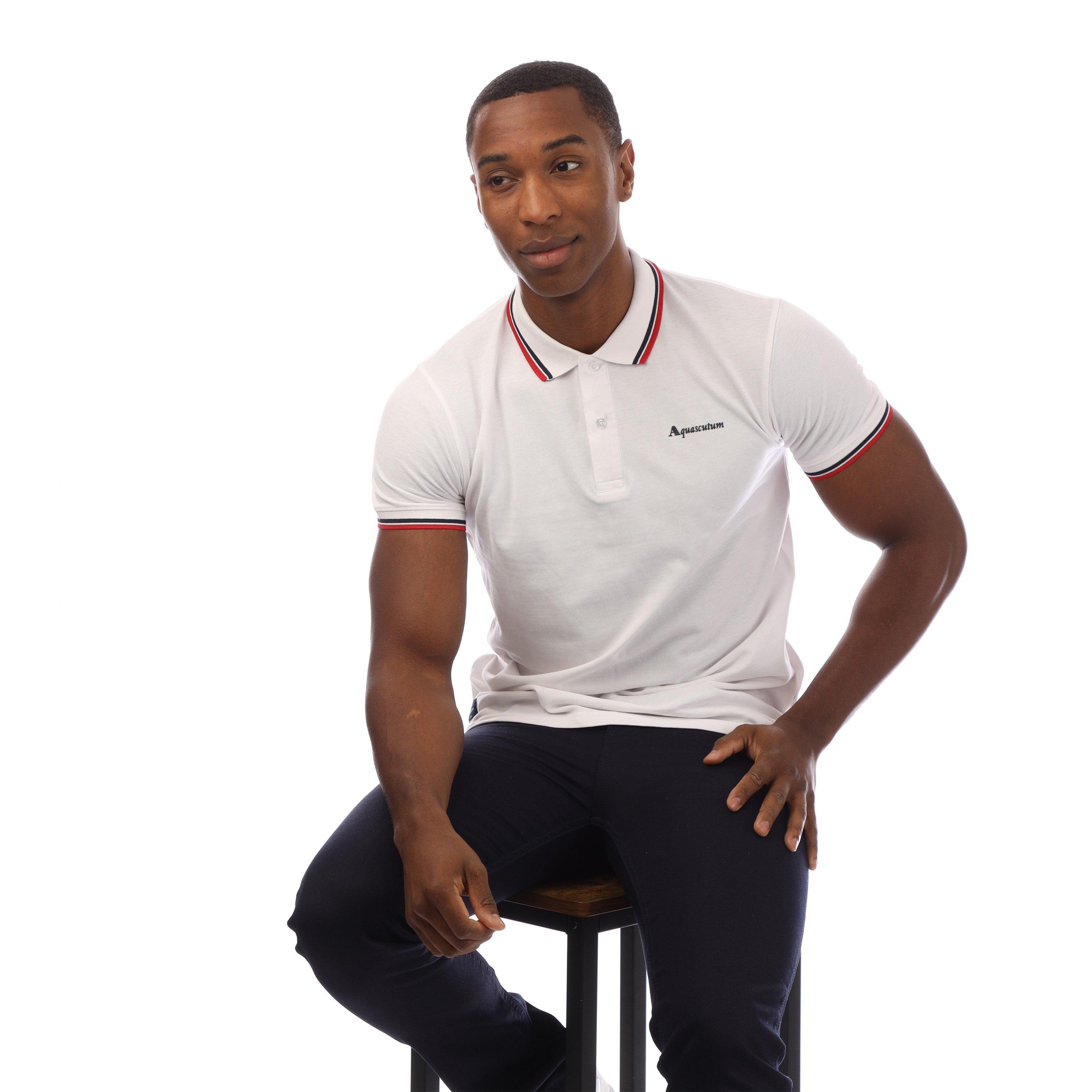 White/Navy - Aquascutum - Logo Polo Shirt - 4