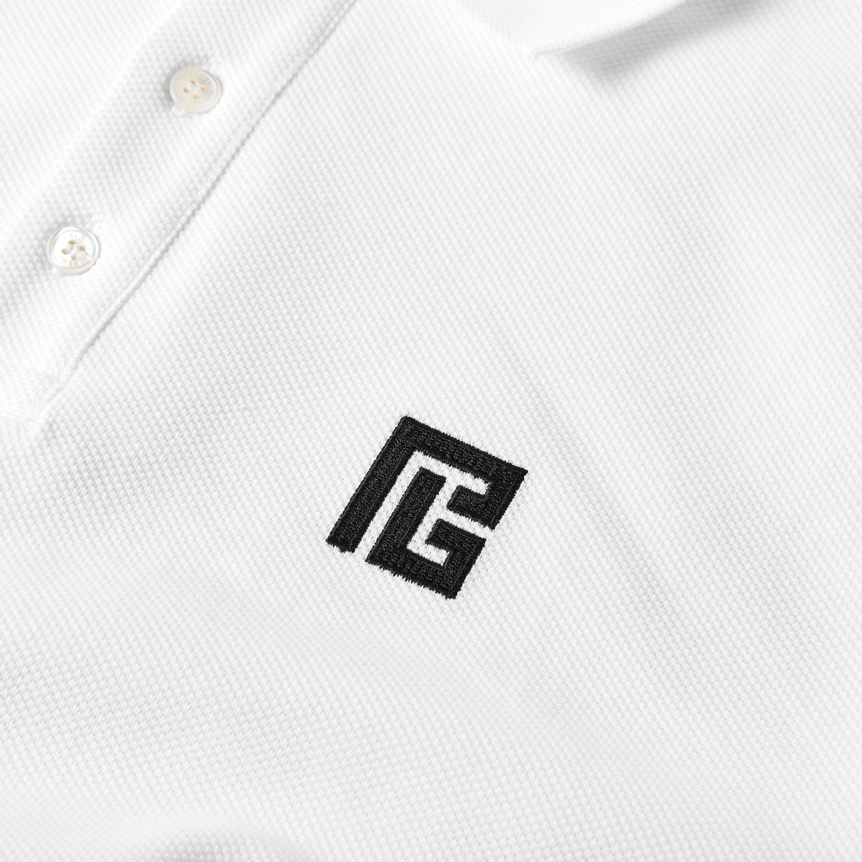 White - Balmain - Men's Short Sleeve Polo Shirt - 5