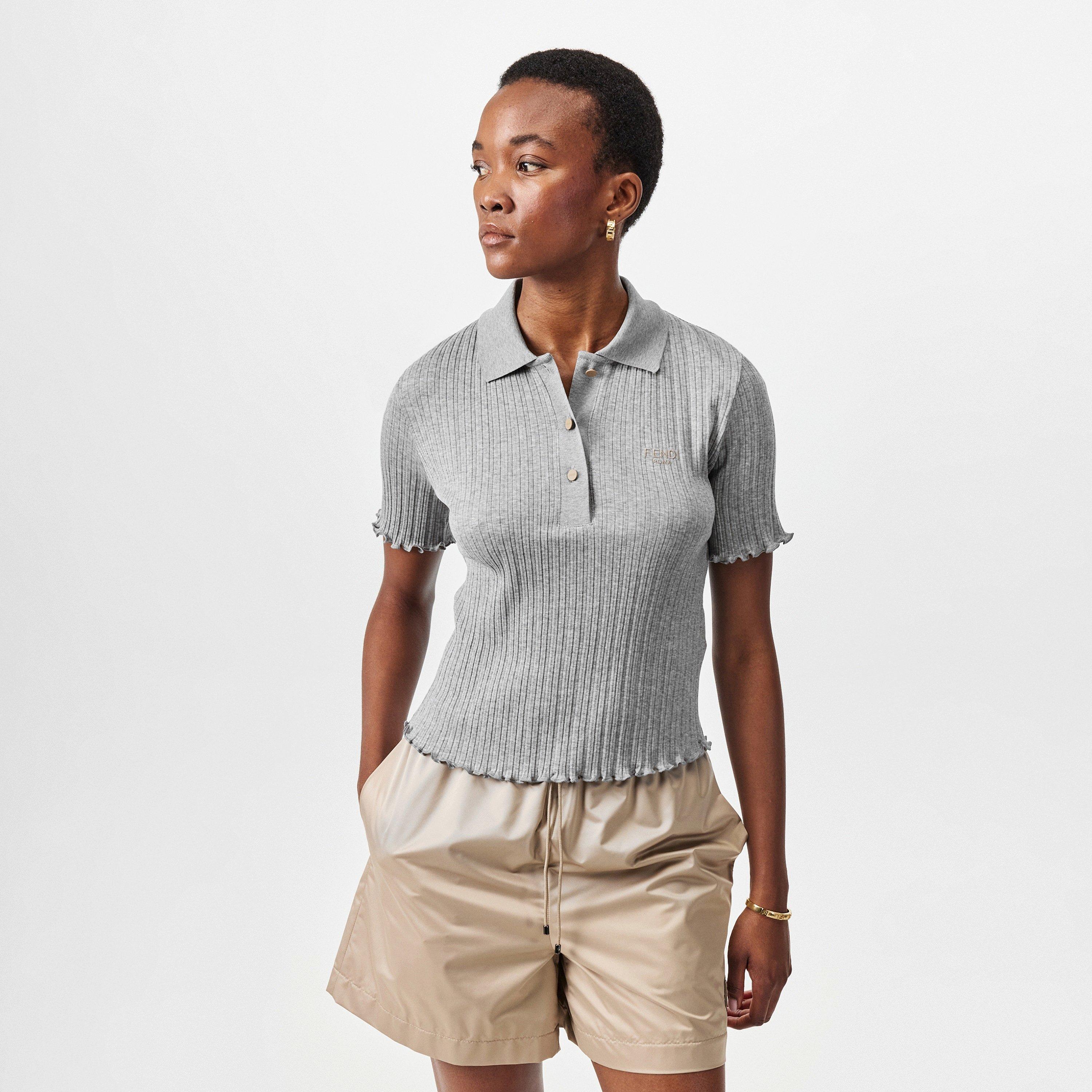 Stone - Fendi - Cropped Polo Shirt - 3