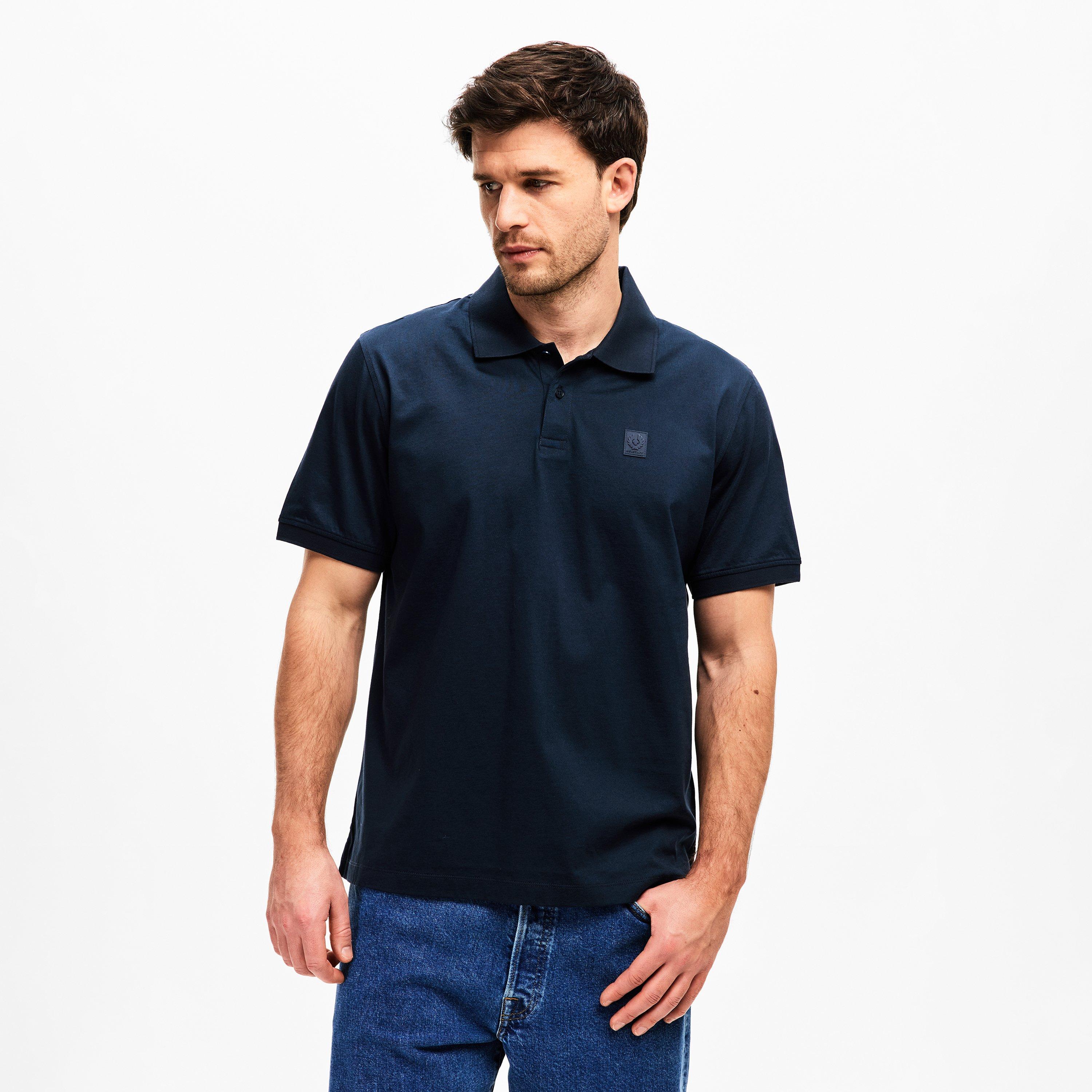 Dark Ink - Belstaff - Men's Steel Short Sleeve Polo Shirt - 3