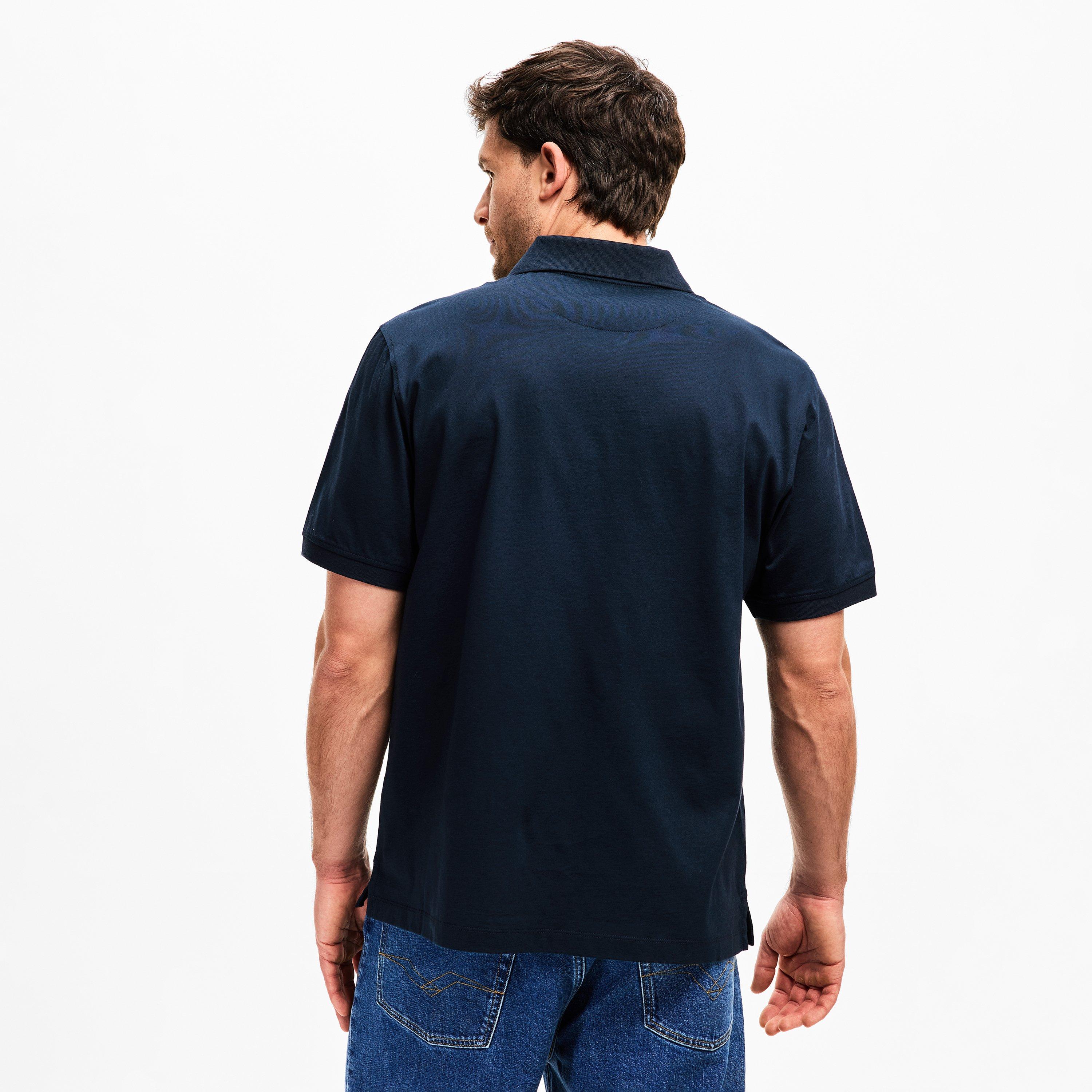 Dark Ink - Belstaff - Men's Steel Short Sleeve Polo Shirt - 4