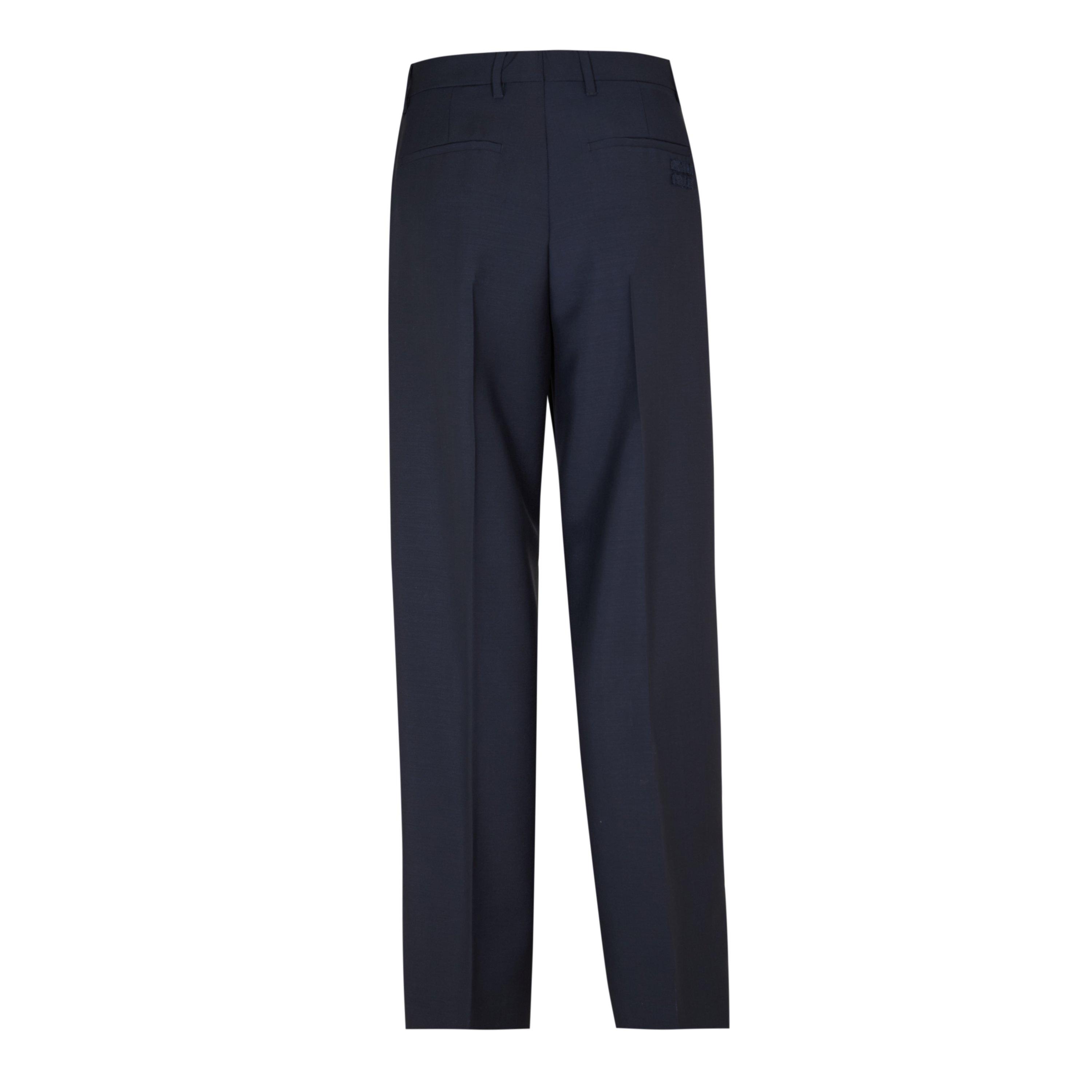 Navy - Miu Miu - Women's Straight Leg Trousers - 2