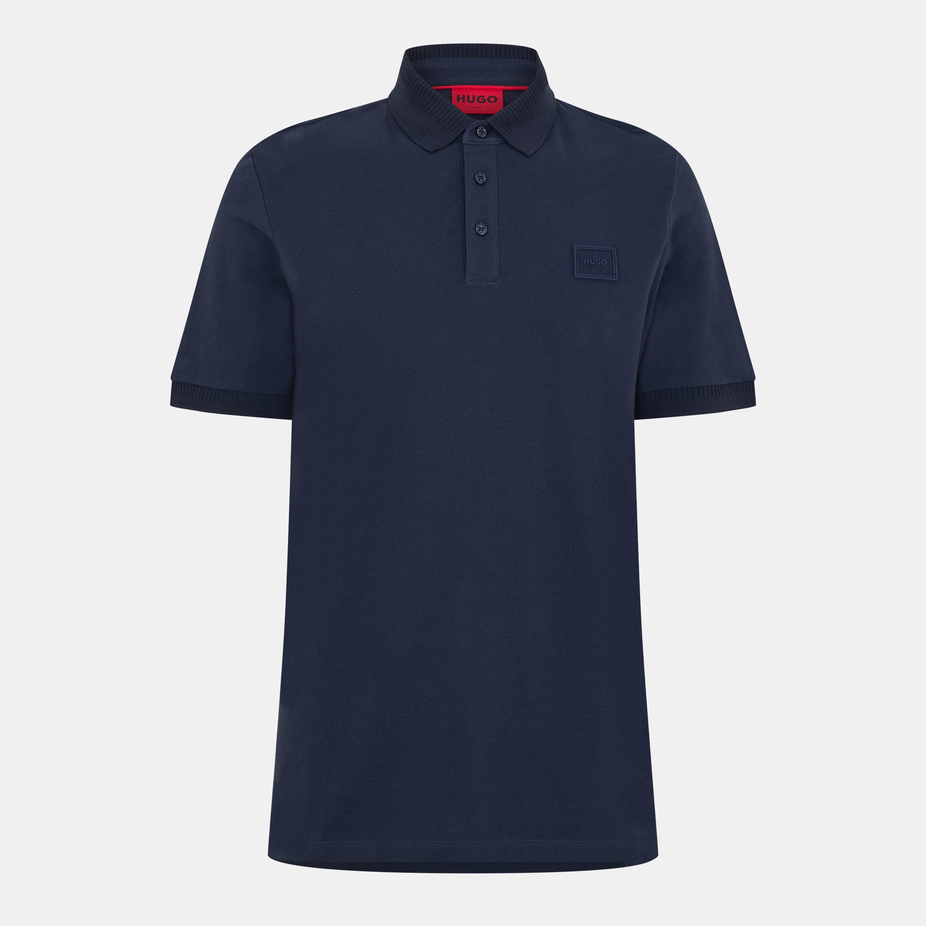 Hugo Men's Short Sleeve Breathable Stretch Polo Shirt - Dark Blue - M