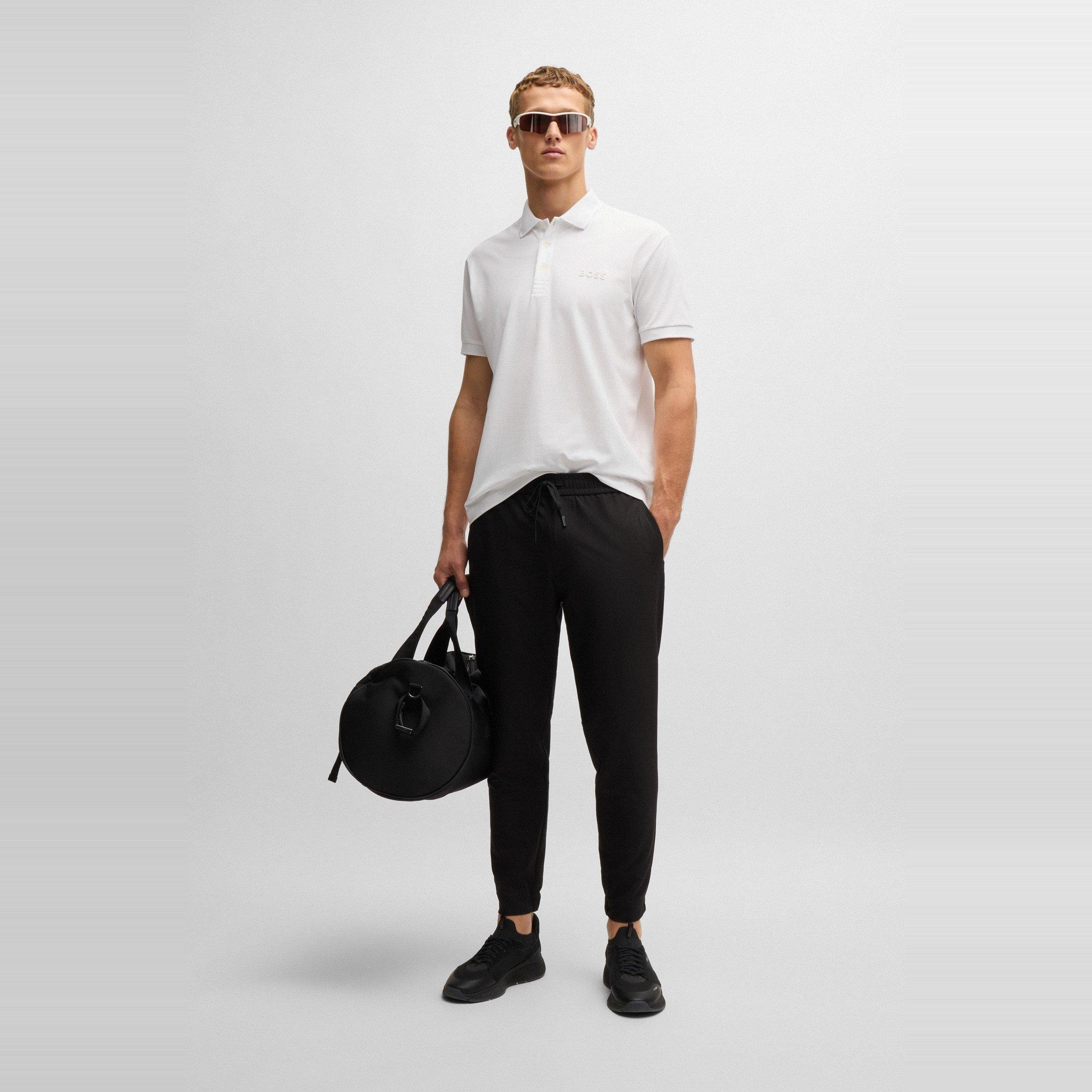 White - Boss - Men's Logo Polo Shirt, Iconic Logo Placement - 5