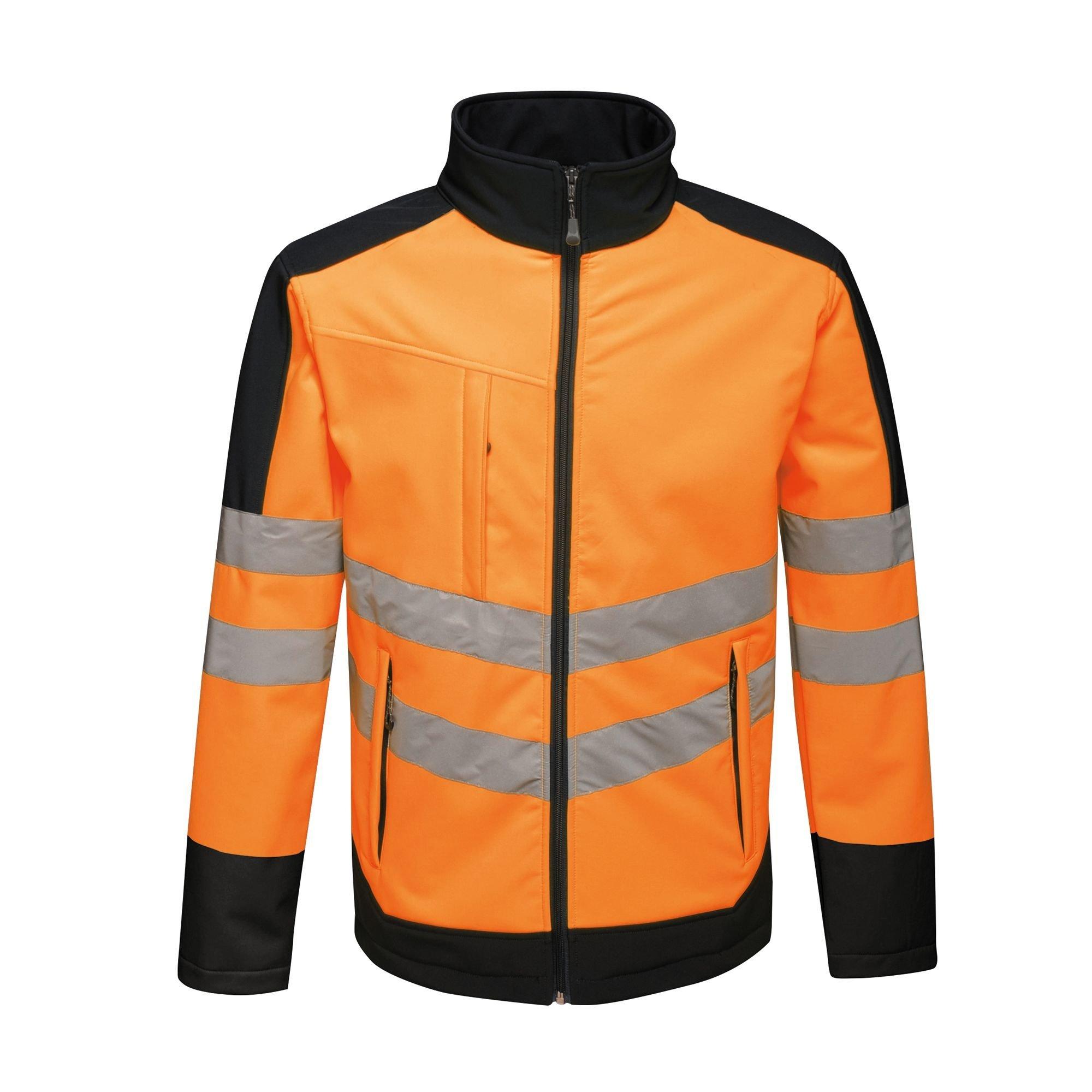 Regatta Men's Hi Vis Pro Waterproof Jacket - Orange/Navy - 2XL