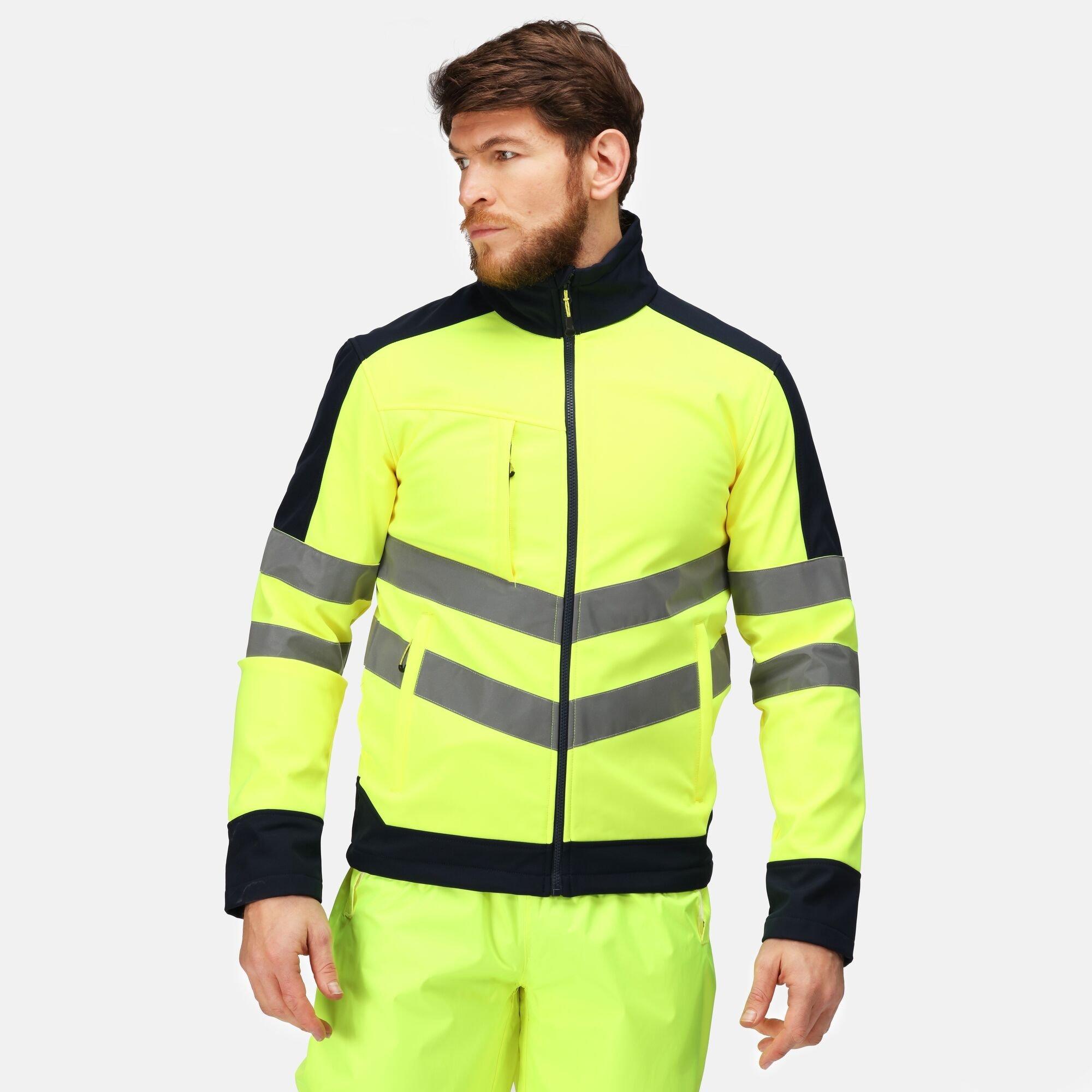 Yellow/Navy - Regatta - Hi Vis Pro Waterproof Jacket - 2