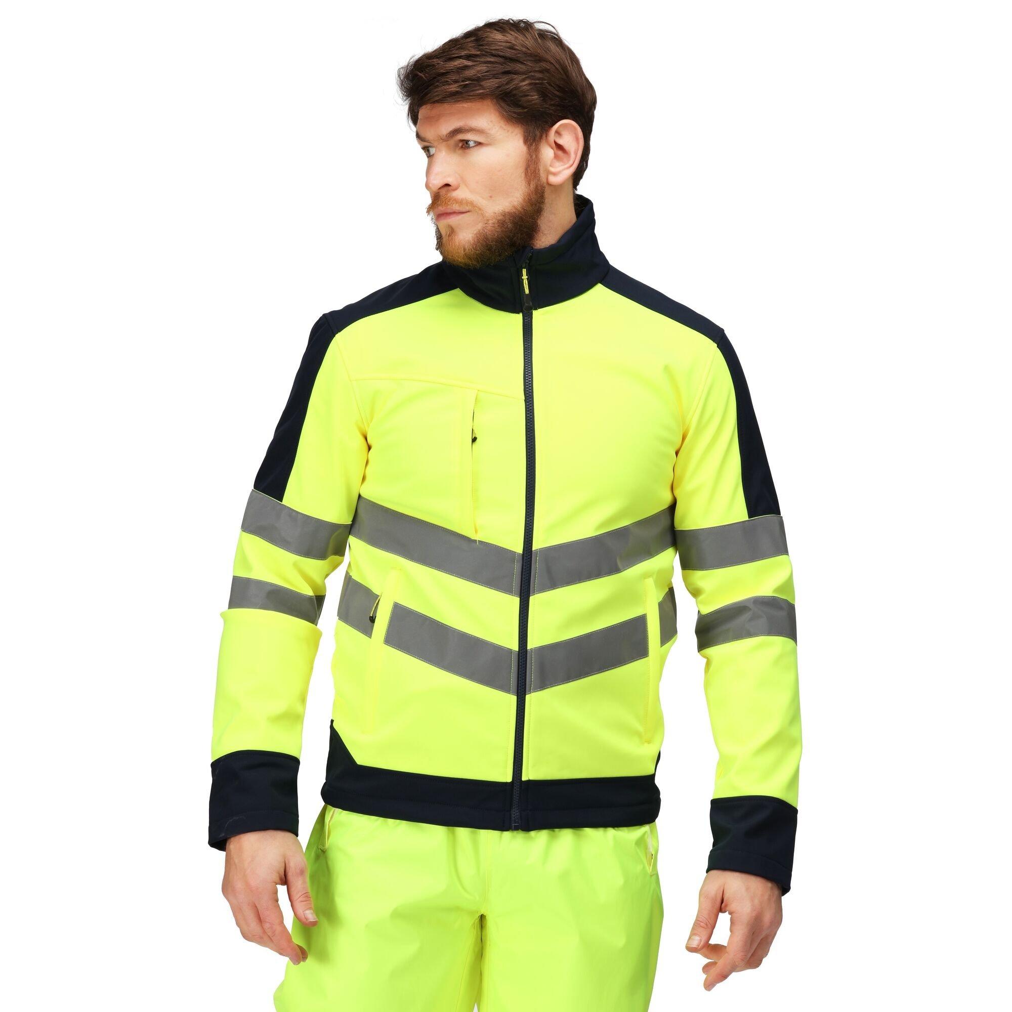 Yellow/Navy - Regatta - Hi Vis Pro Waterproof Jacket - 4