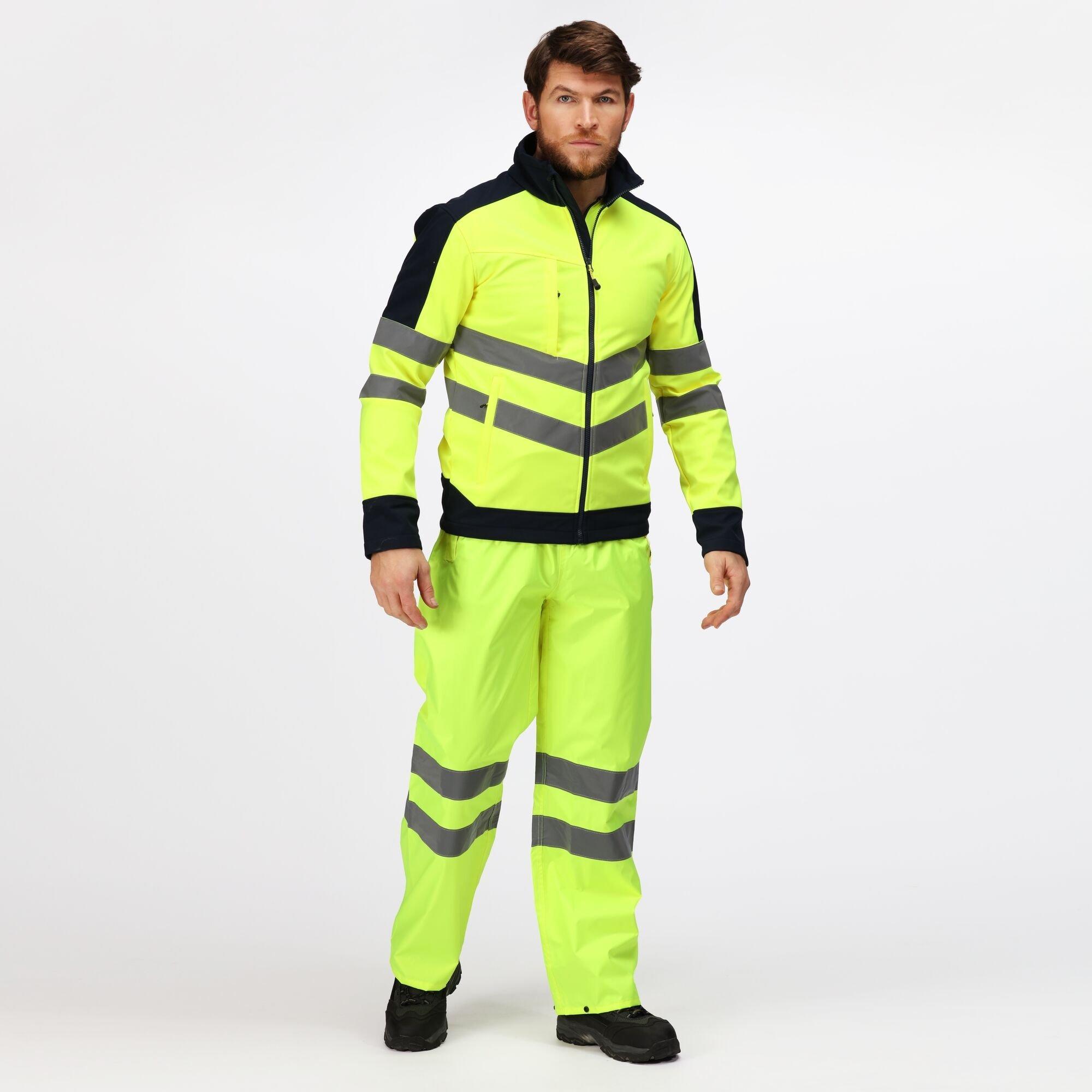 Yellow/Navy - Regatta - Hi Vis Pro Waterproof Jacket - 9