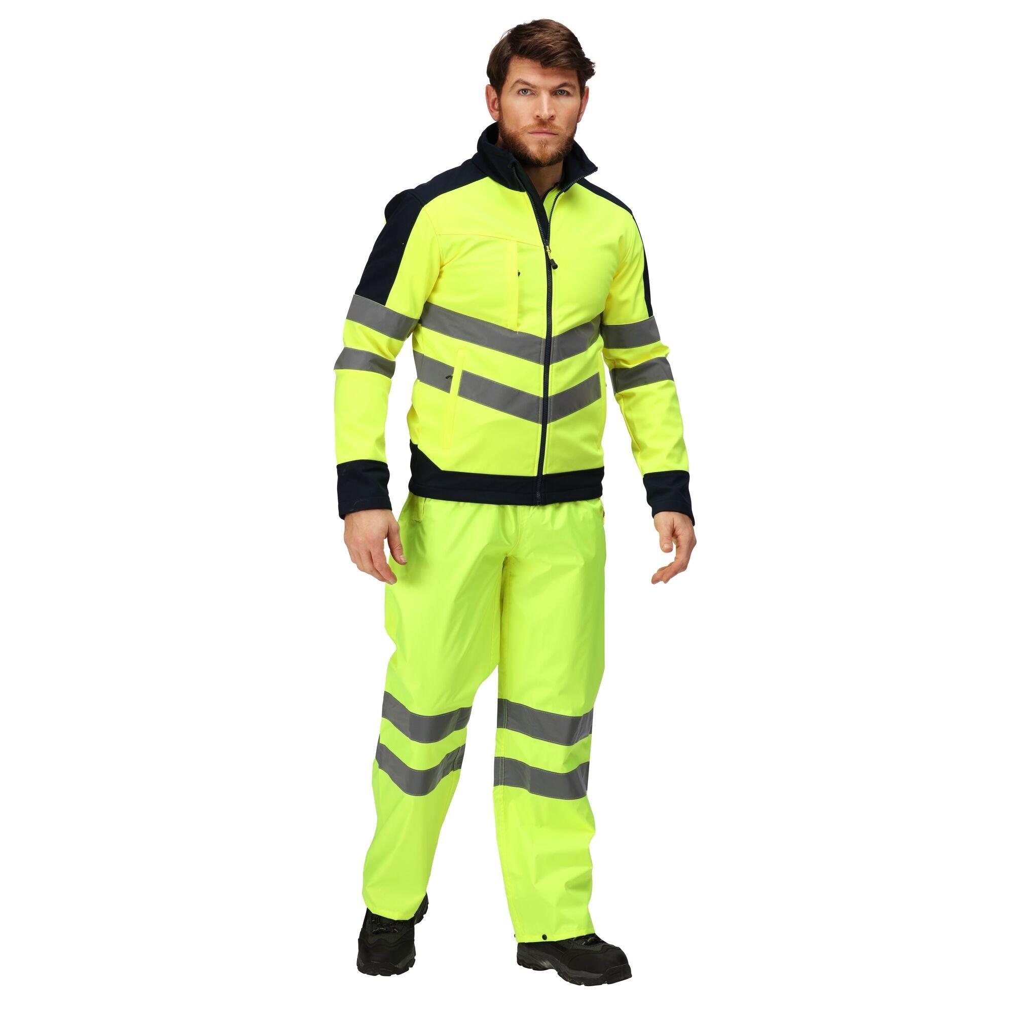 Yellow/Navy - Regatta - Hi Vis Pro Waterproof Jacket - 10