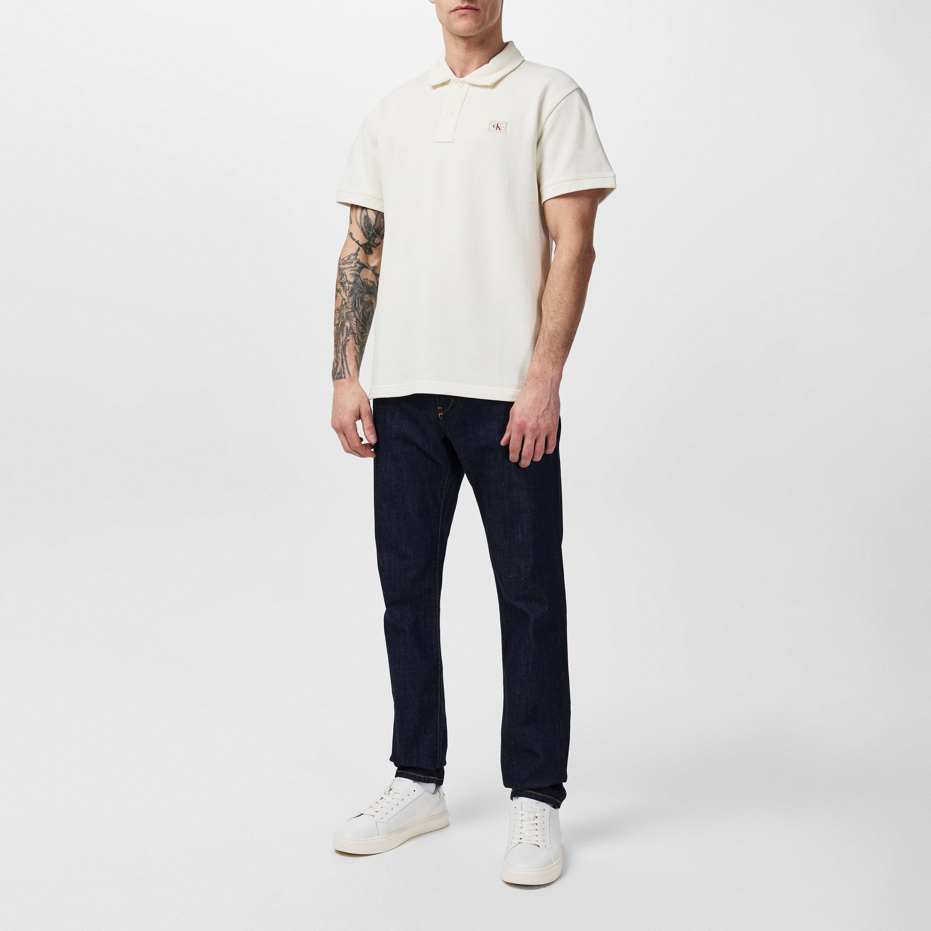 Marfim - Calvin Klein Jeans - Men's Short-Sleeve Polo Shirt - 4