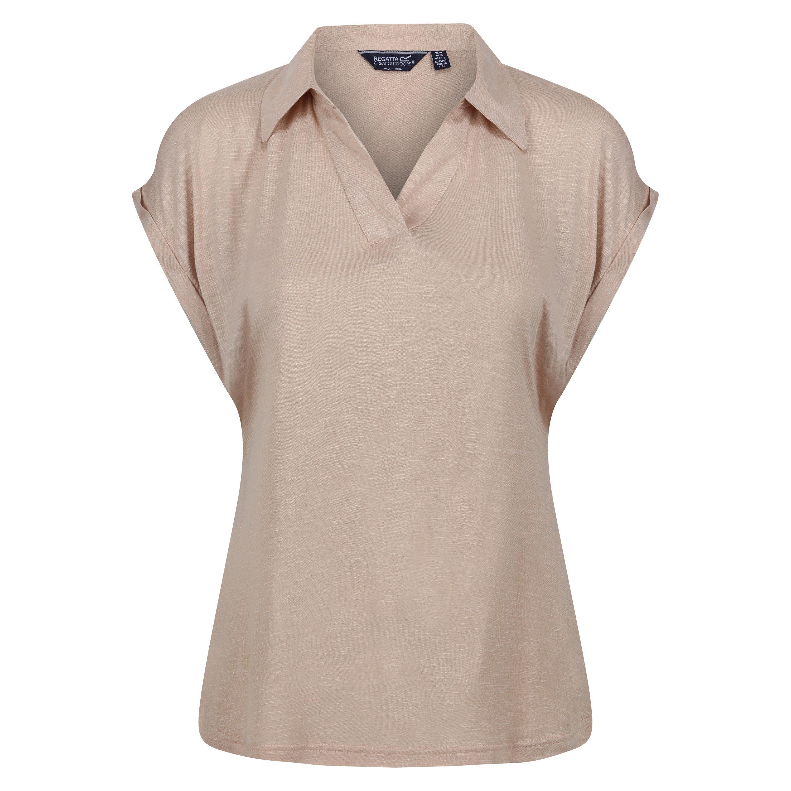 Regatta Women's Lupine Short Sleeve Polo Shirt - Sesame - 10 (S)