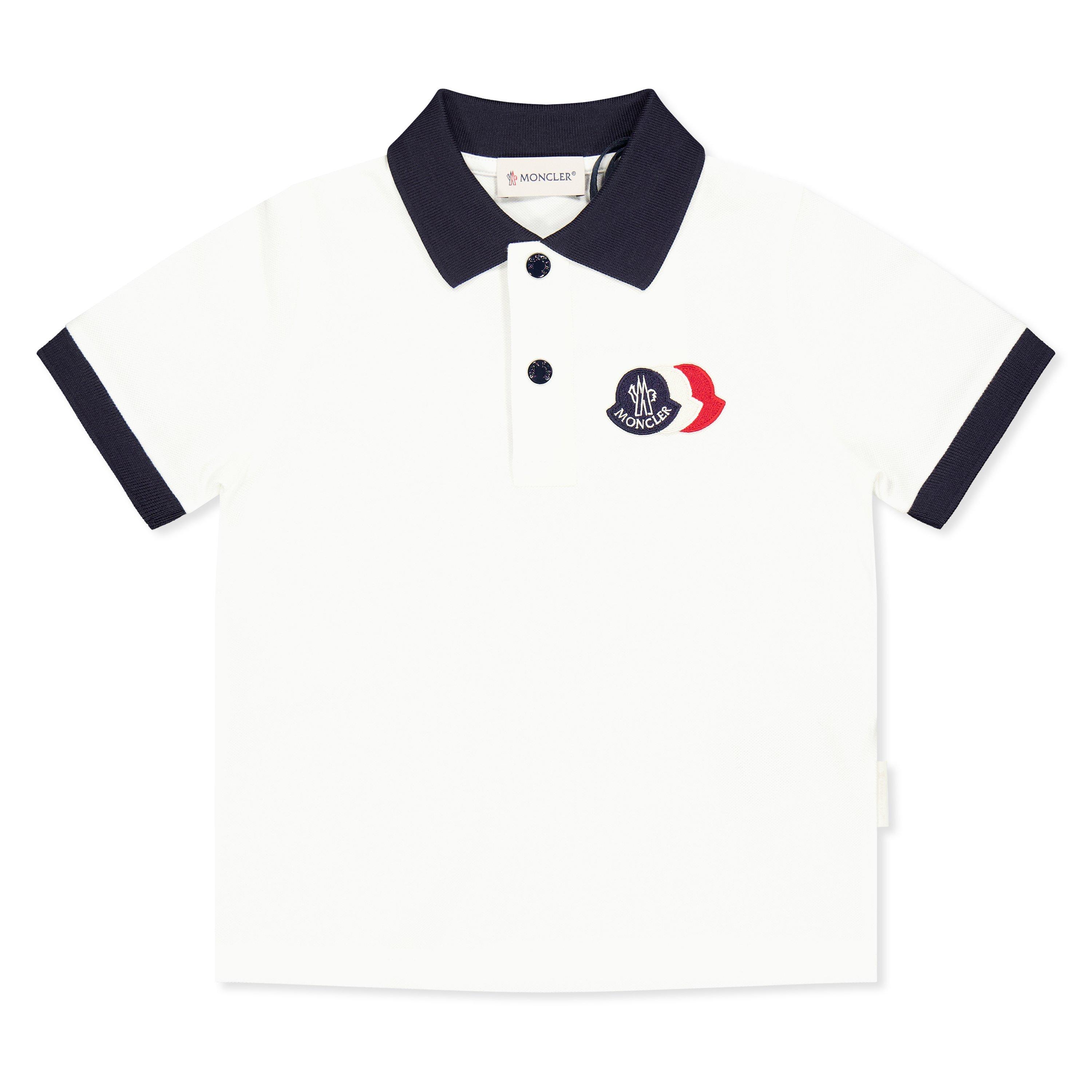 White 034 - Moncler - Moncler Logo Polo Jn64 - 1