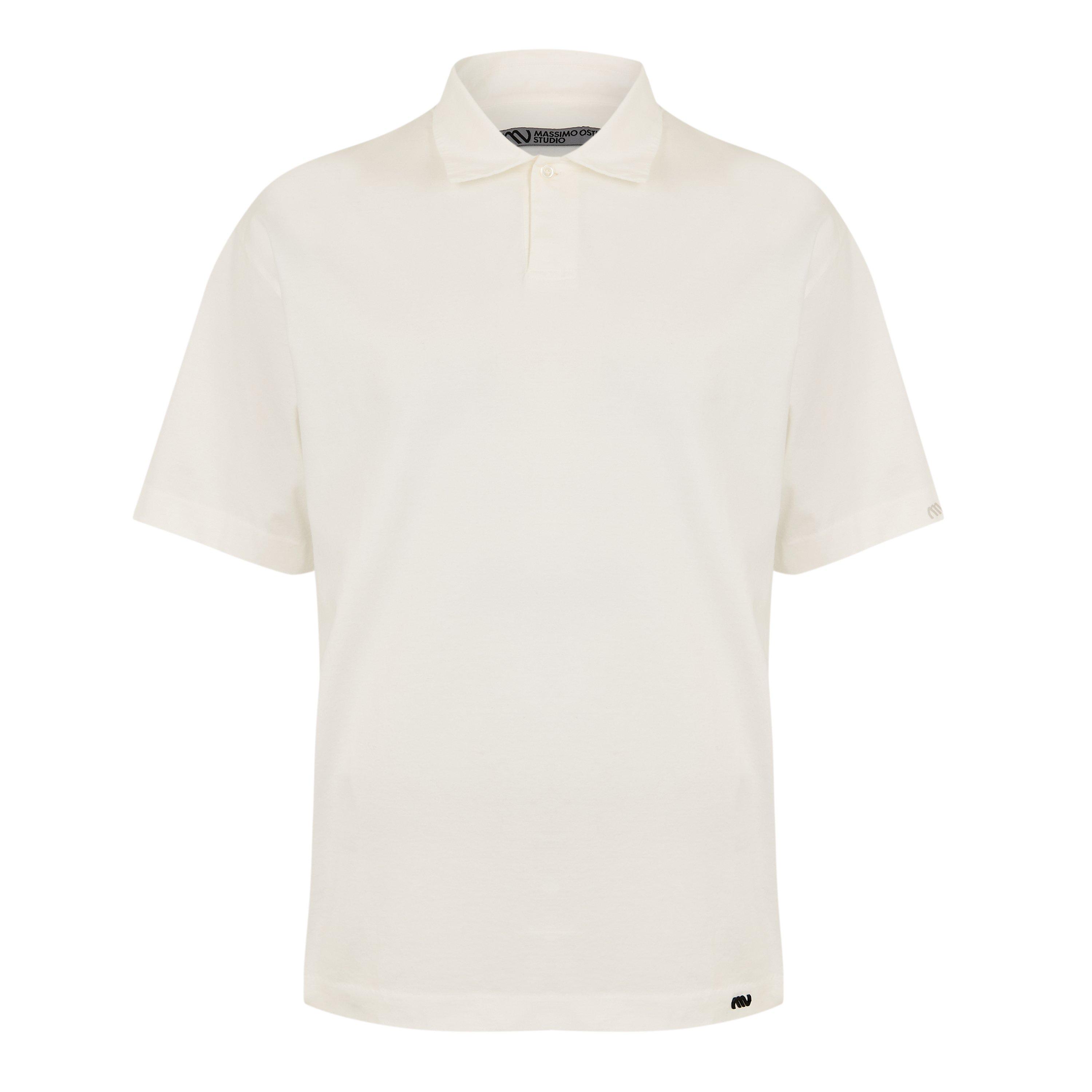 Gauze White 103 - Massimo Osti Studio - Men's Mercerised Short Sleeve Polo Shirt - 1