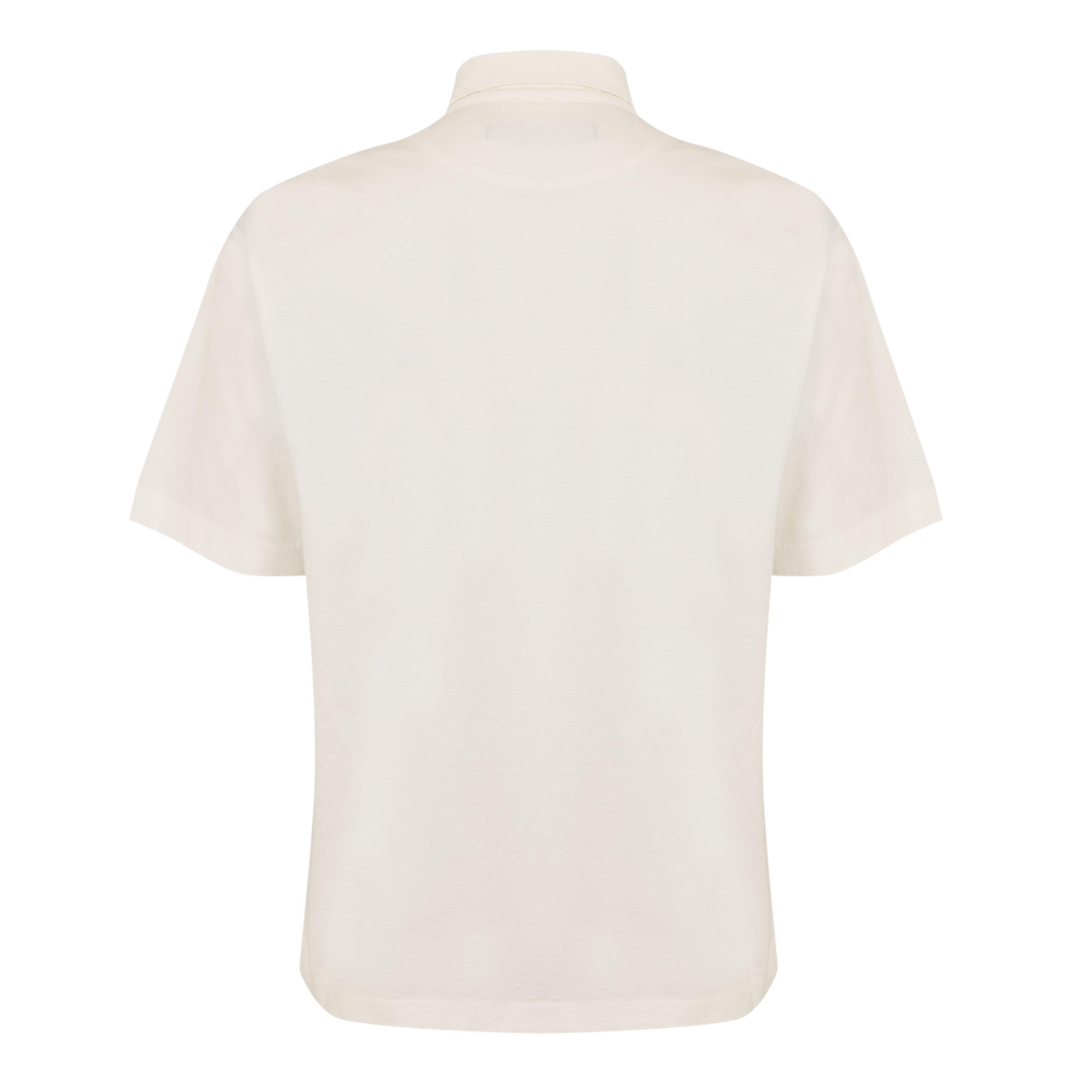 Gauze White 103 - Massimo Osti Studio - Men's Mercerised Short Sleeve Polo Shirt - 2