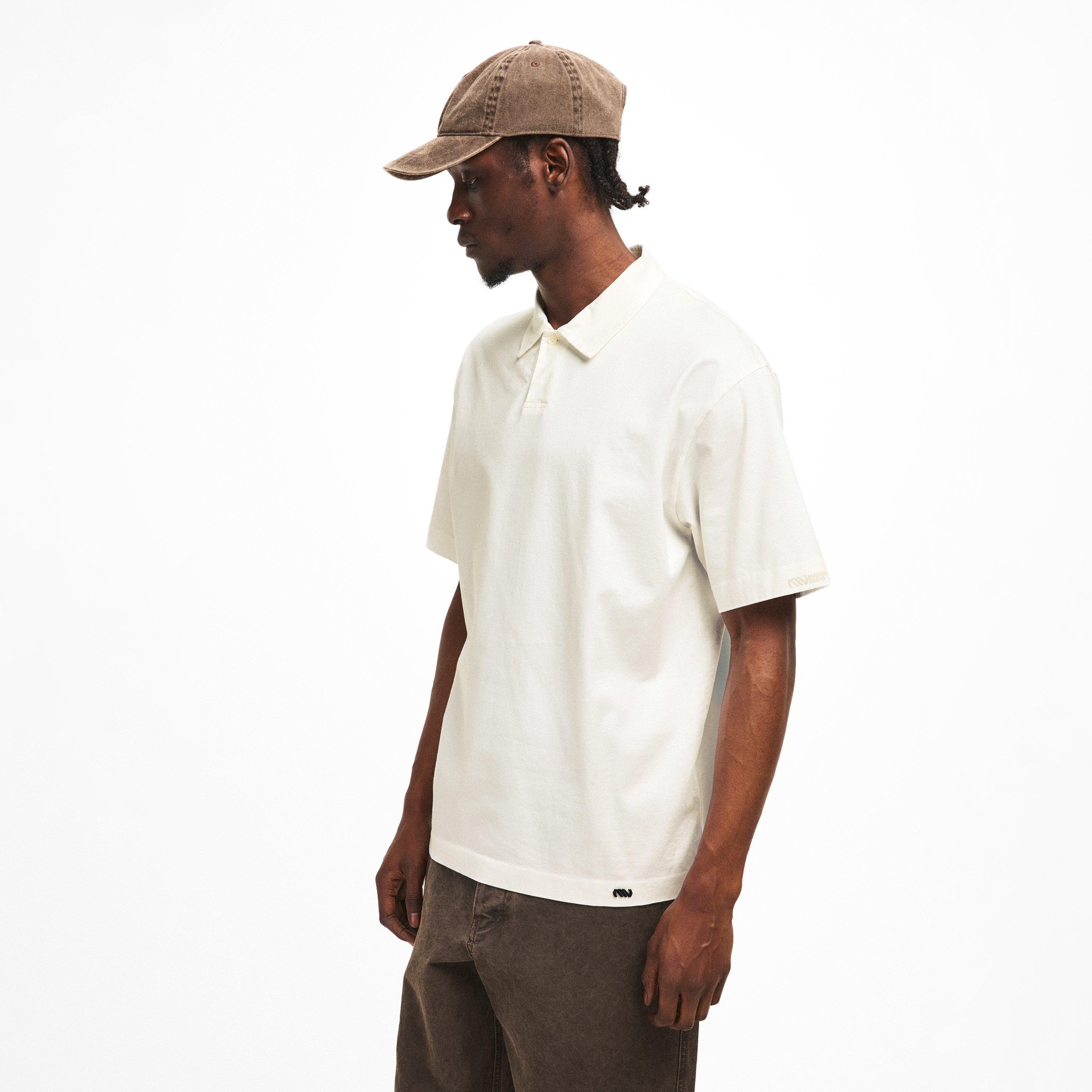 Gauze White 103 - Massimo Osti Studio - Men's Mercerised Short Sleeve Polo Shirt - 3