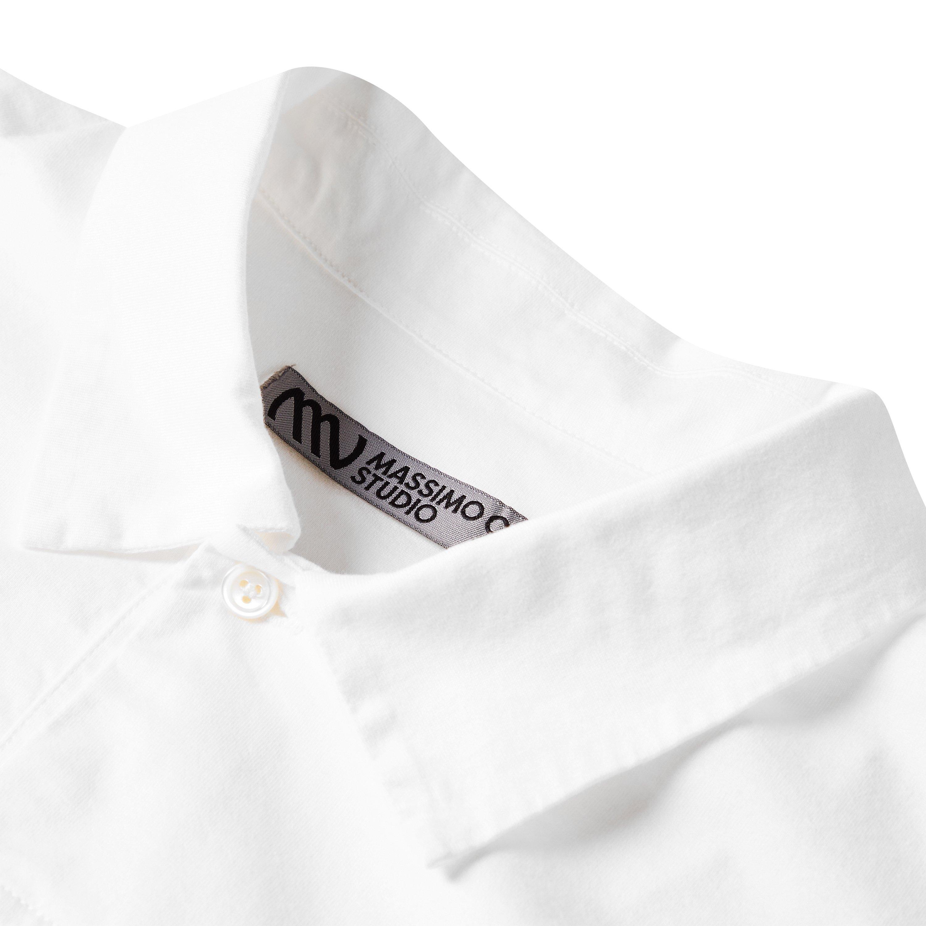 Gauze White 103 - Massimo Osti Studio - Men's Mercerised Short Sleeve Polo Shirt - 5