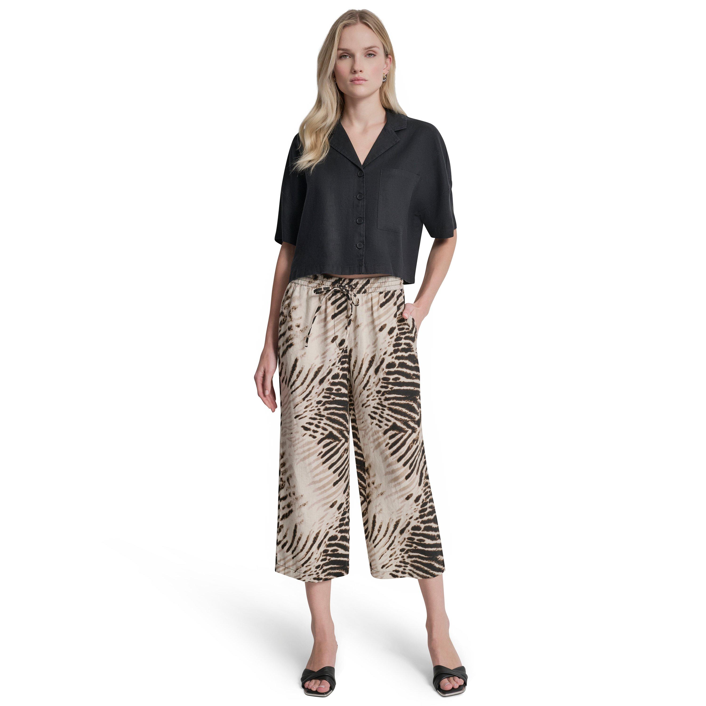 Brushed Sandbed - DKNY - Women's Straight Leg Trousers - 7