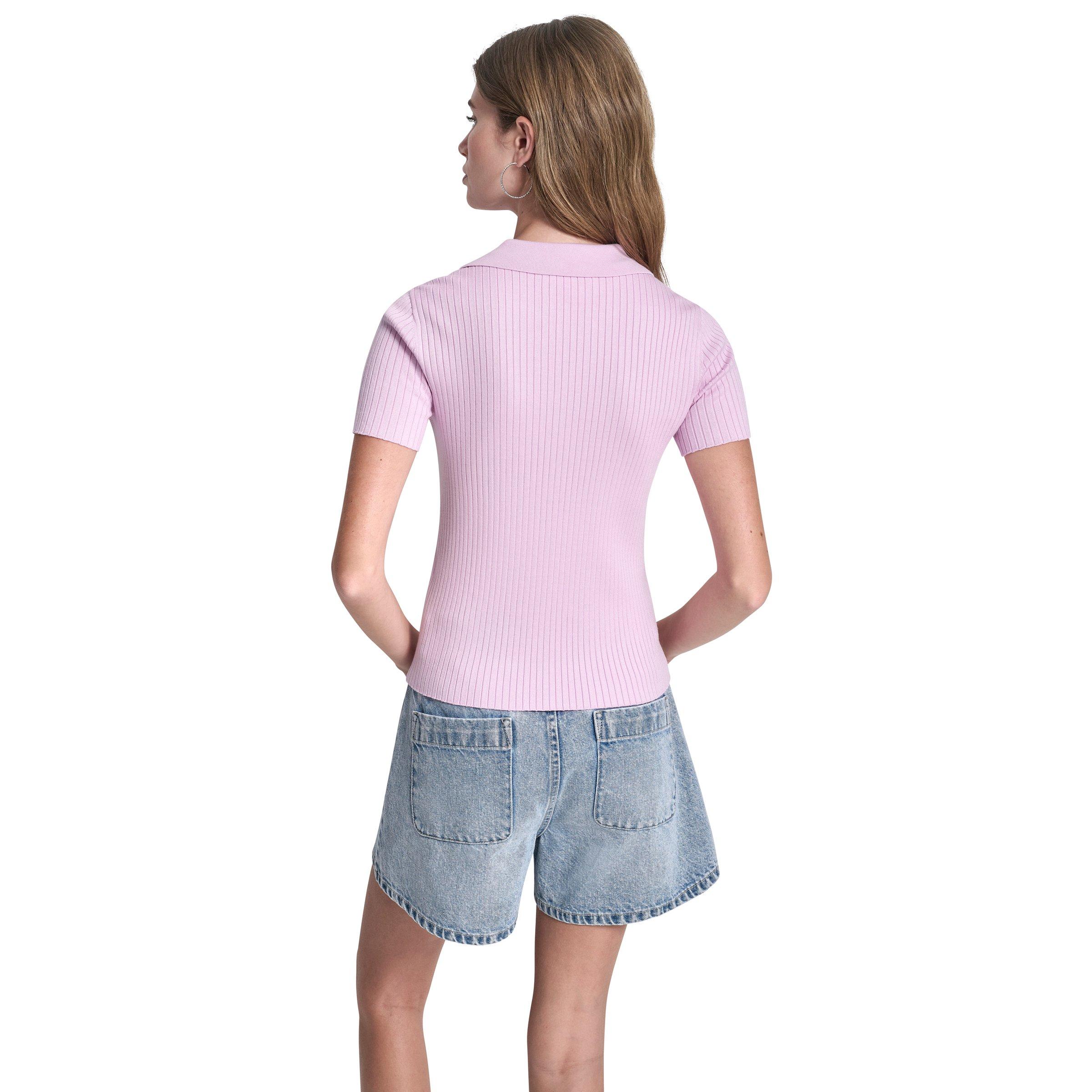 Pink Lavendar - DKNY - DKNY Dmt Bttn Polo Ld62 - 3