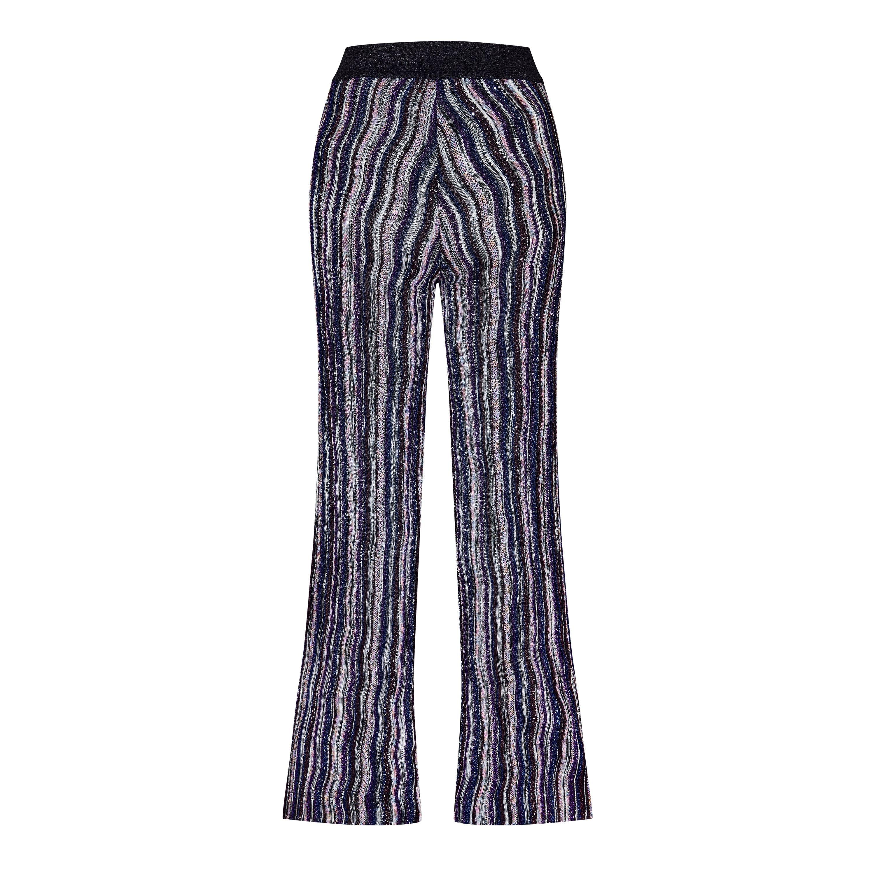 Multicolor - Missoni - Women's Sequin Embellished Straight Leg Trousers - 2