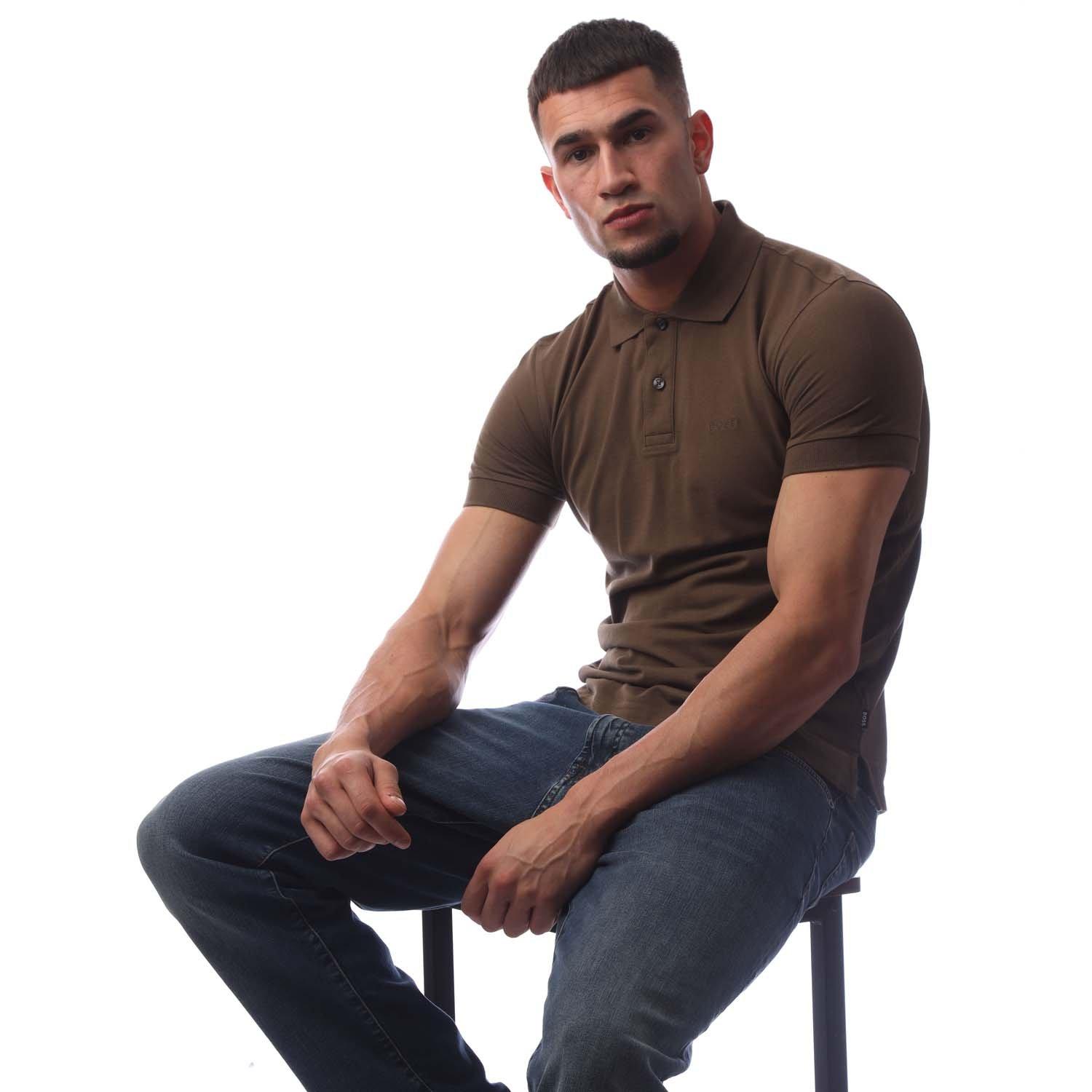 Open Green - Boss - Mens BOSS Firenze Short-Sleeve Polo Shirt with Logo Detail - 4