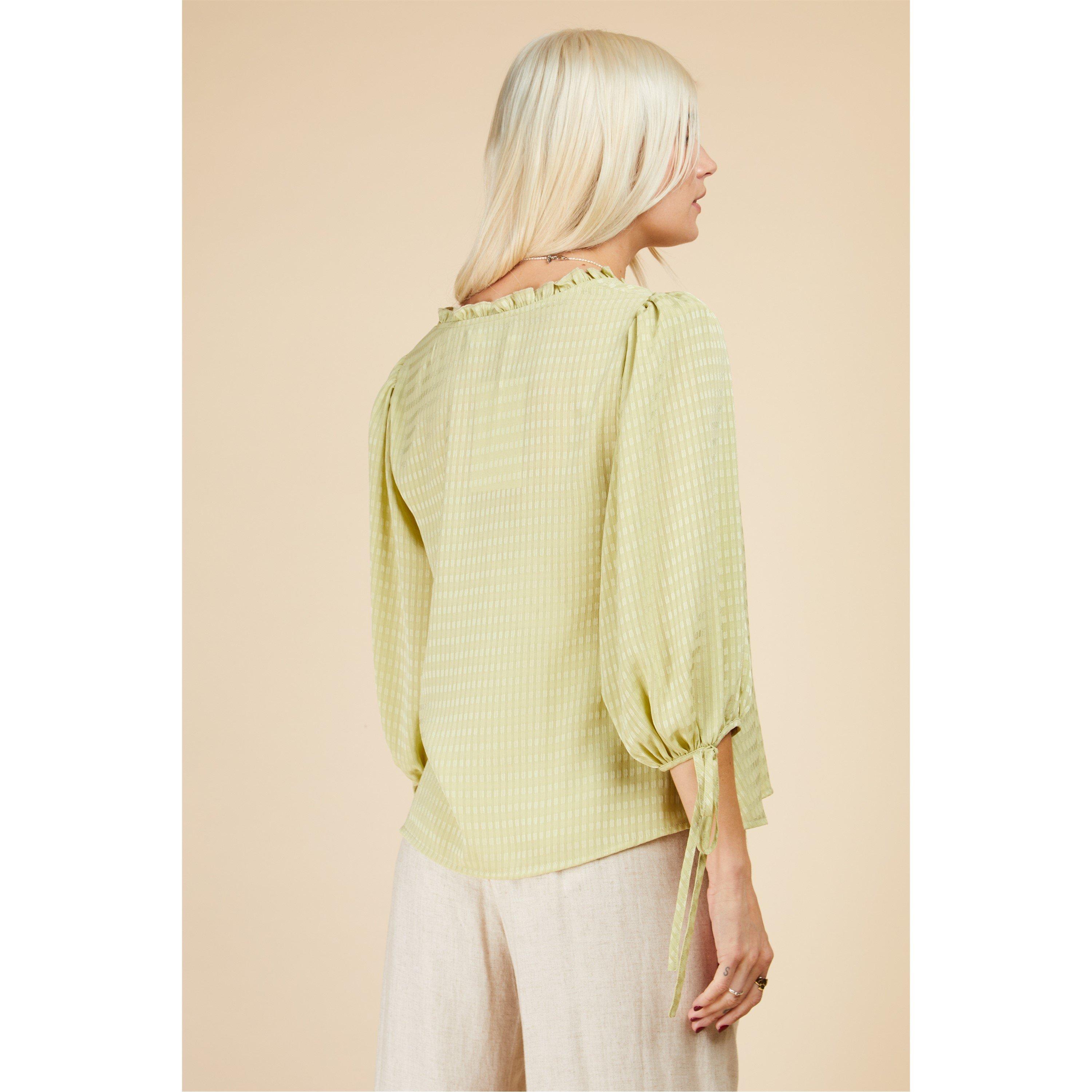 Green - Little Mistress - Women's Long-Sleeve Blouse - 1