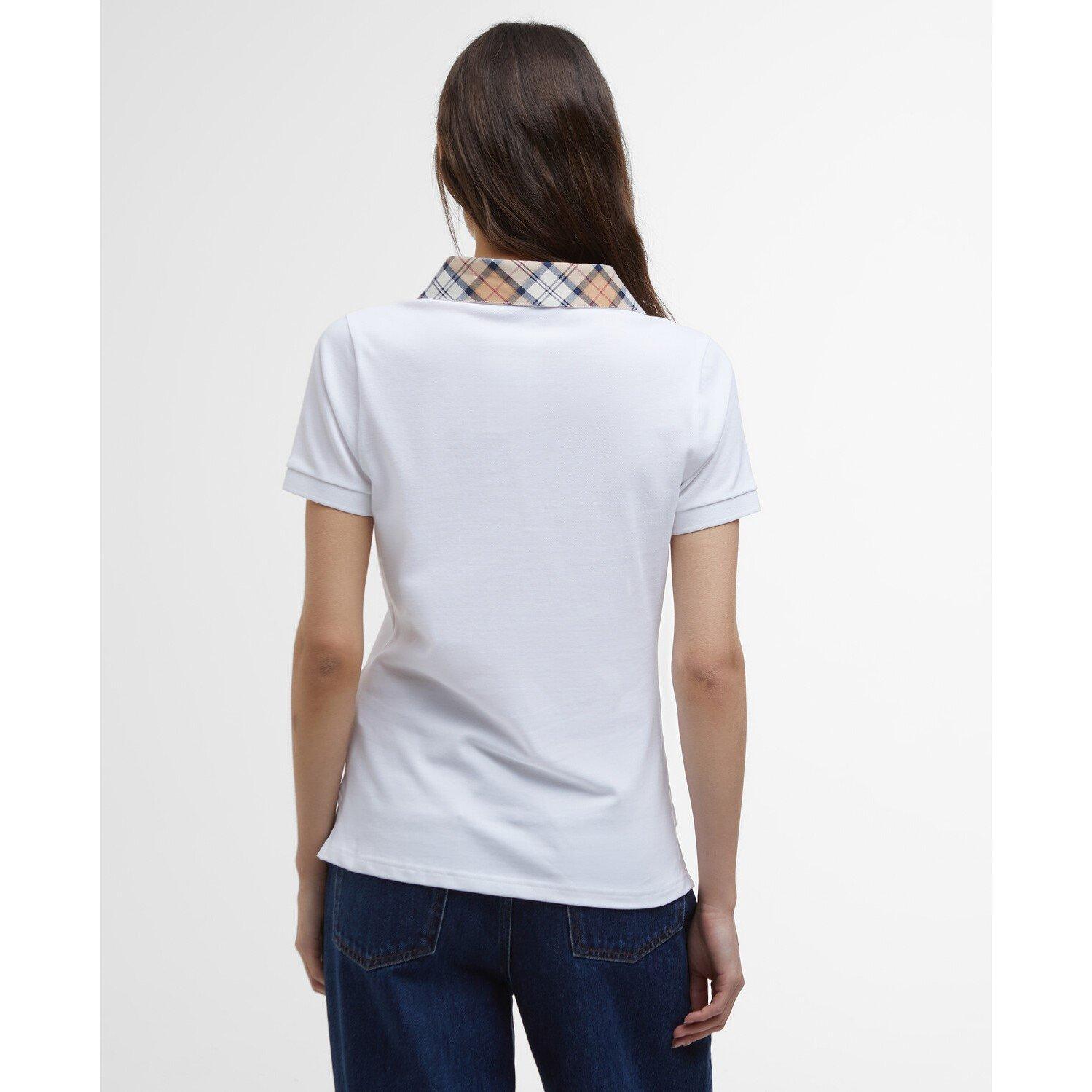 White/Hessian - Barbour - Women's Short Sleeve Polo Shirt - 3