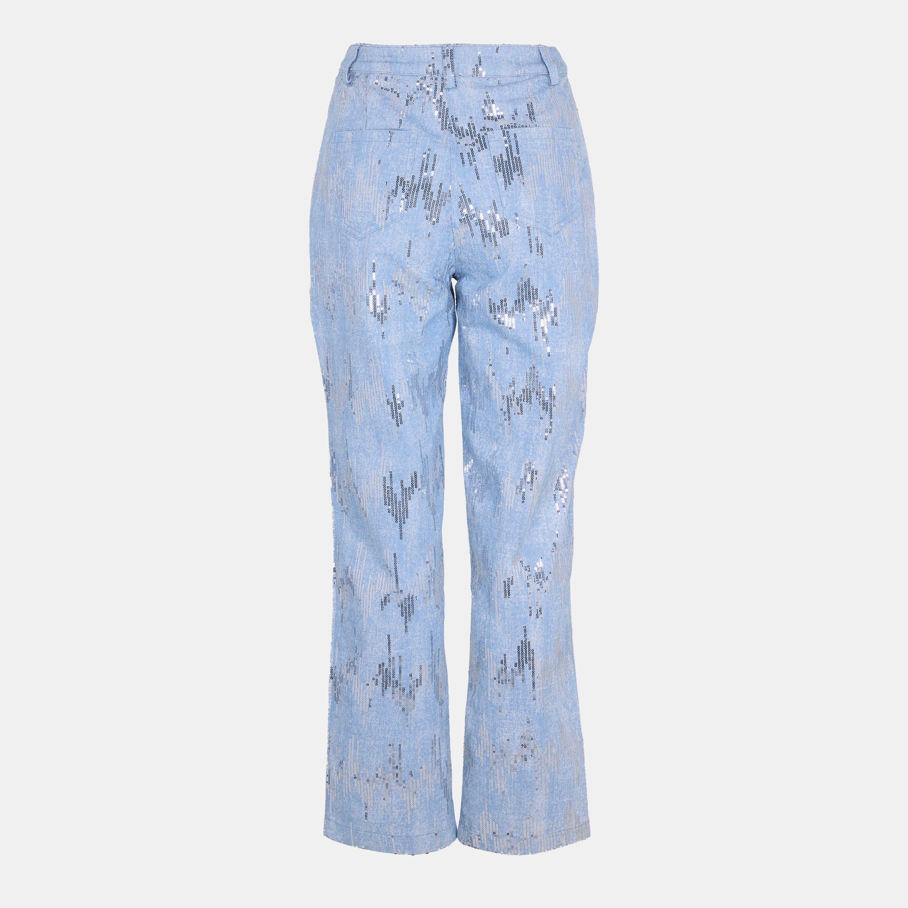 Blue - AmyLynn - Straight Leg Trousers - 2