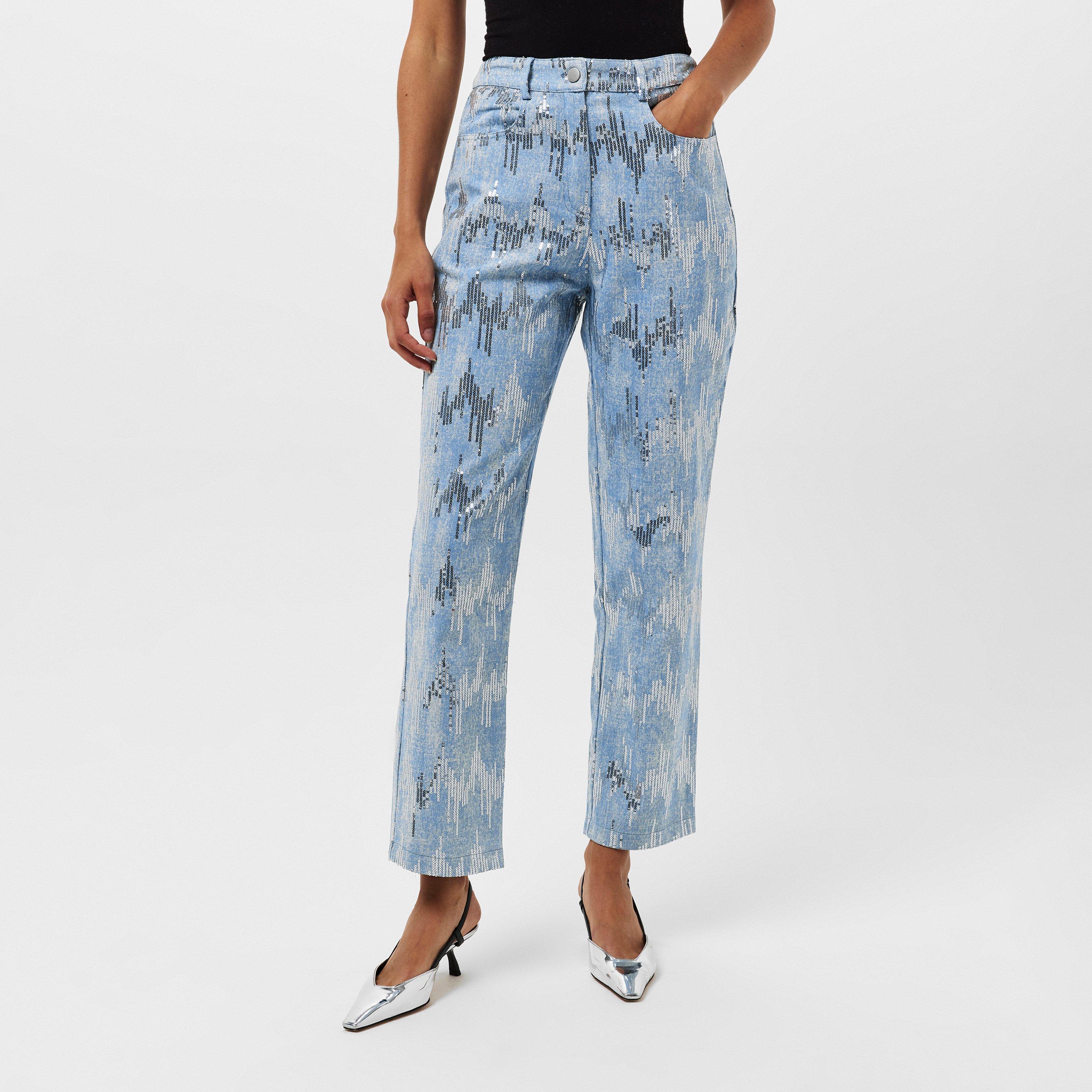 Blue - AmyLynn - Straight Leg Trousers - 3