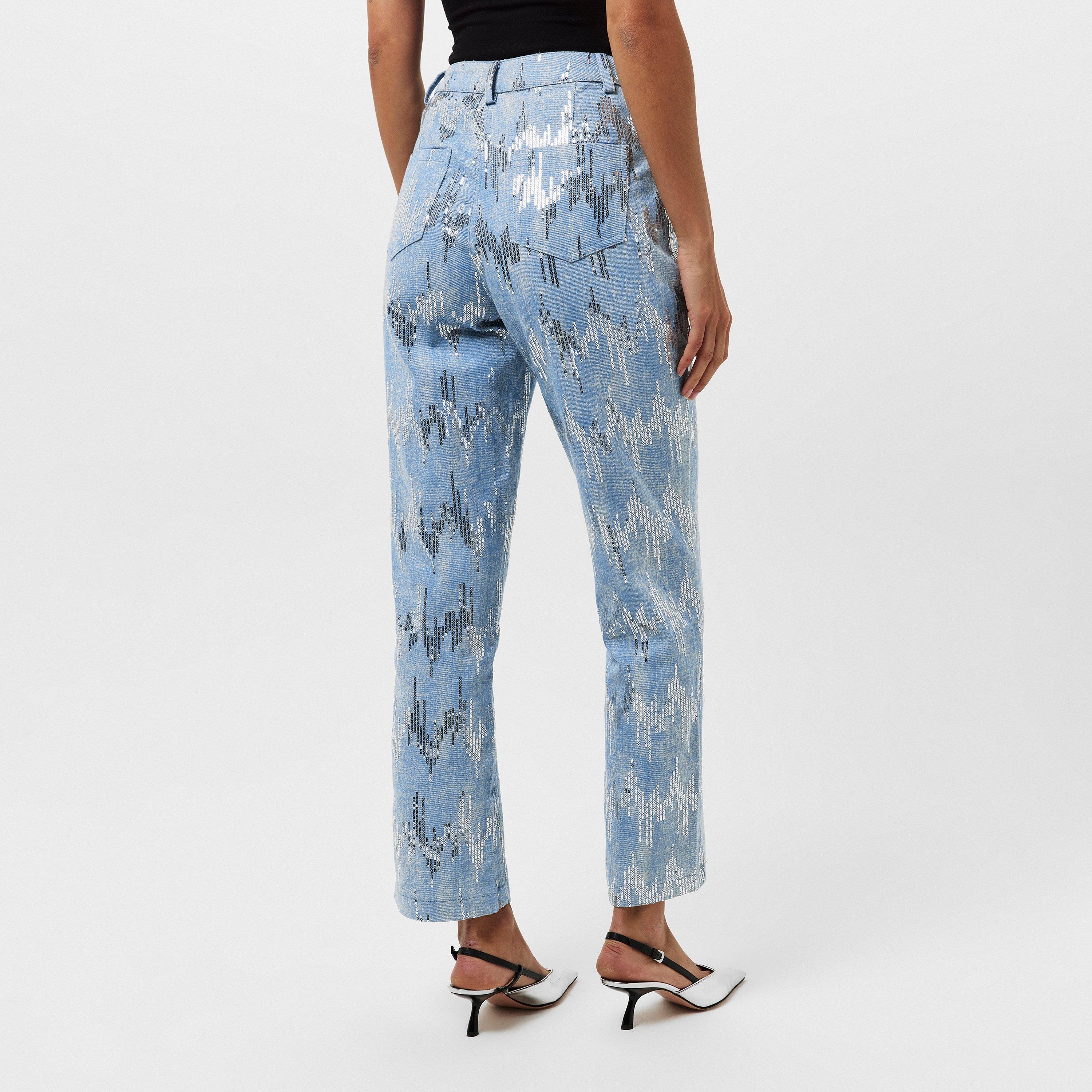 Blue - AmyLynn - Straight Leg Trousers - 4