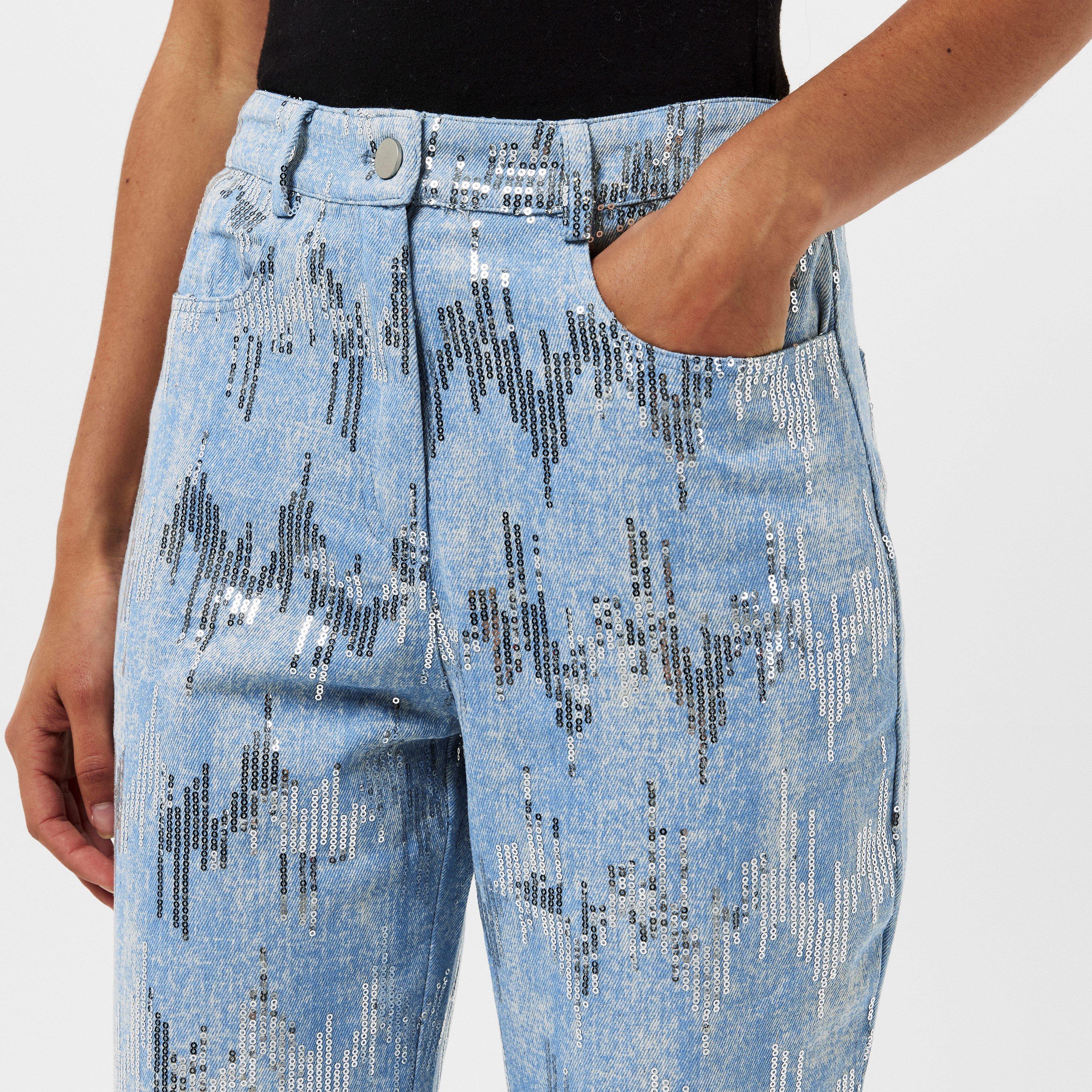 Blue - AmyLynn - Straight Leg Trousers - 5