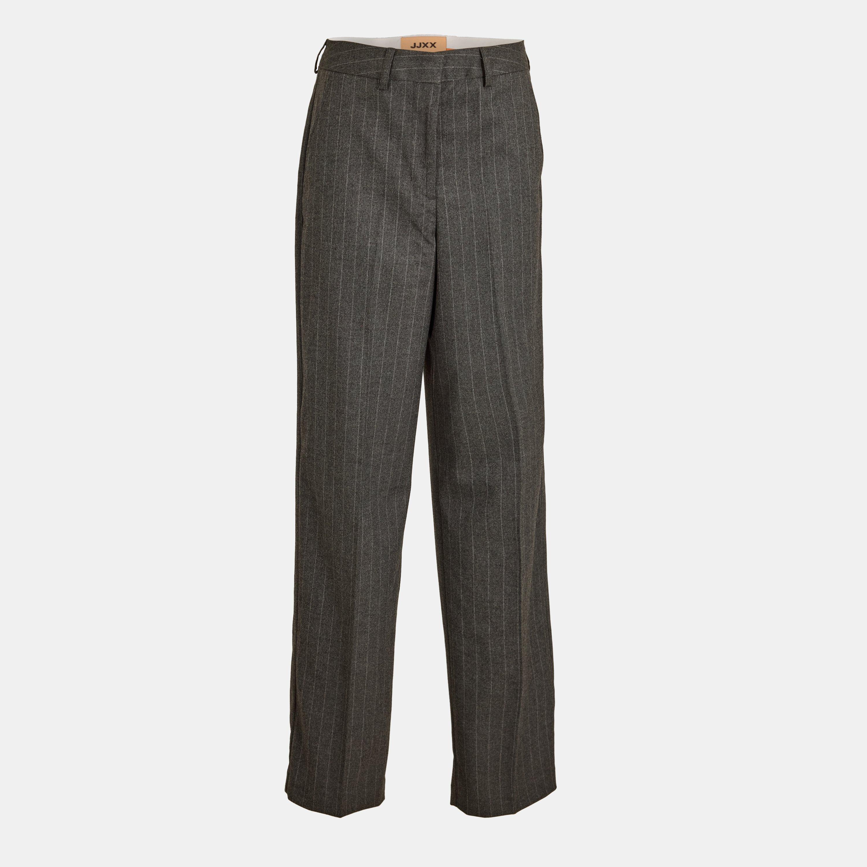 Grey Melange - JJXX - Women's Brushed Tailored Straight Leg Trouser - 1
