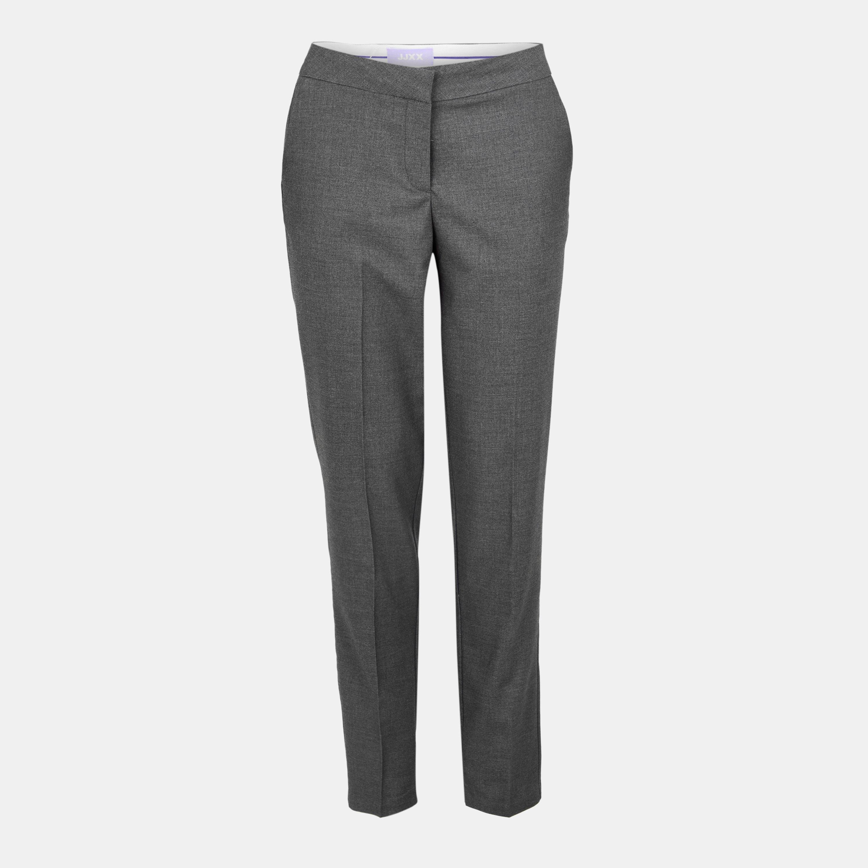 Grey Melange - JJXX - Women's Straight Leg Trousers - 1