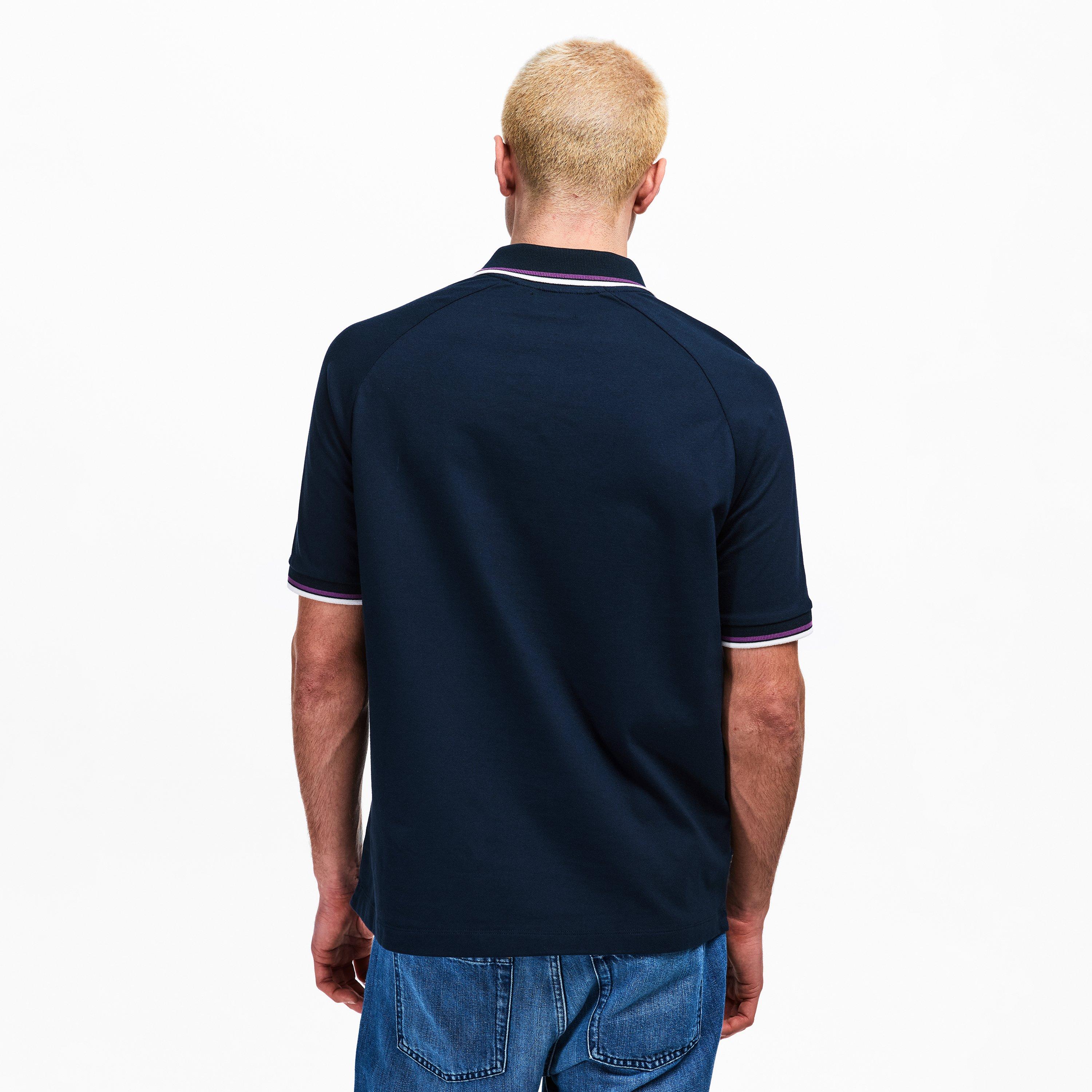 Navy - Aquascutum - AquAct Zip Polo Sn62 - 4