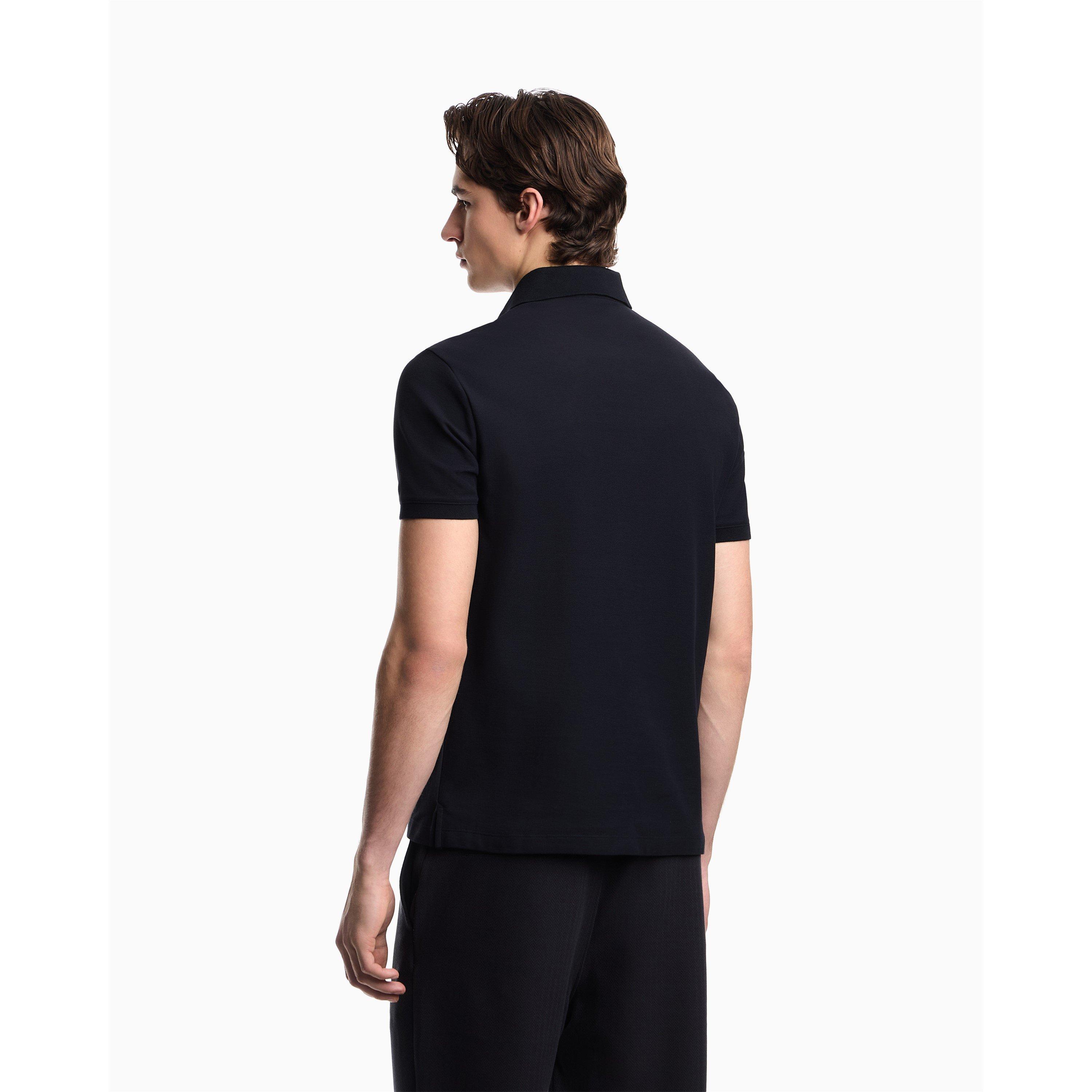 Navy - Emporio Armani - Men's Short Sleeve Polo Shirt - 4