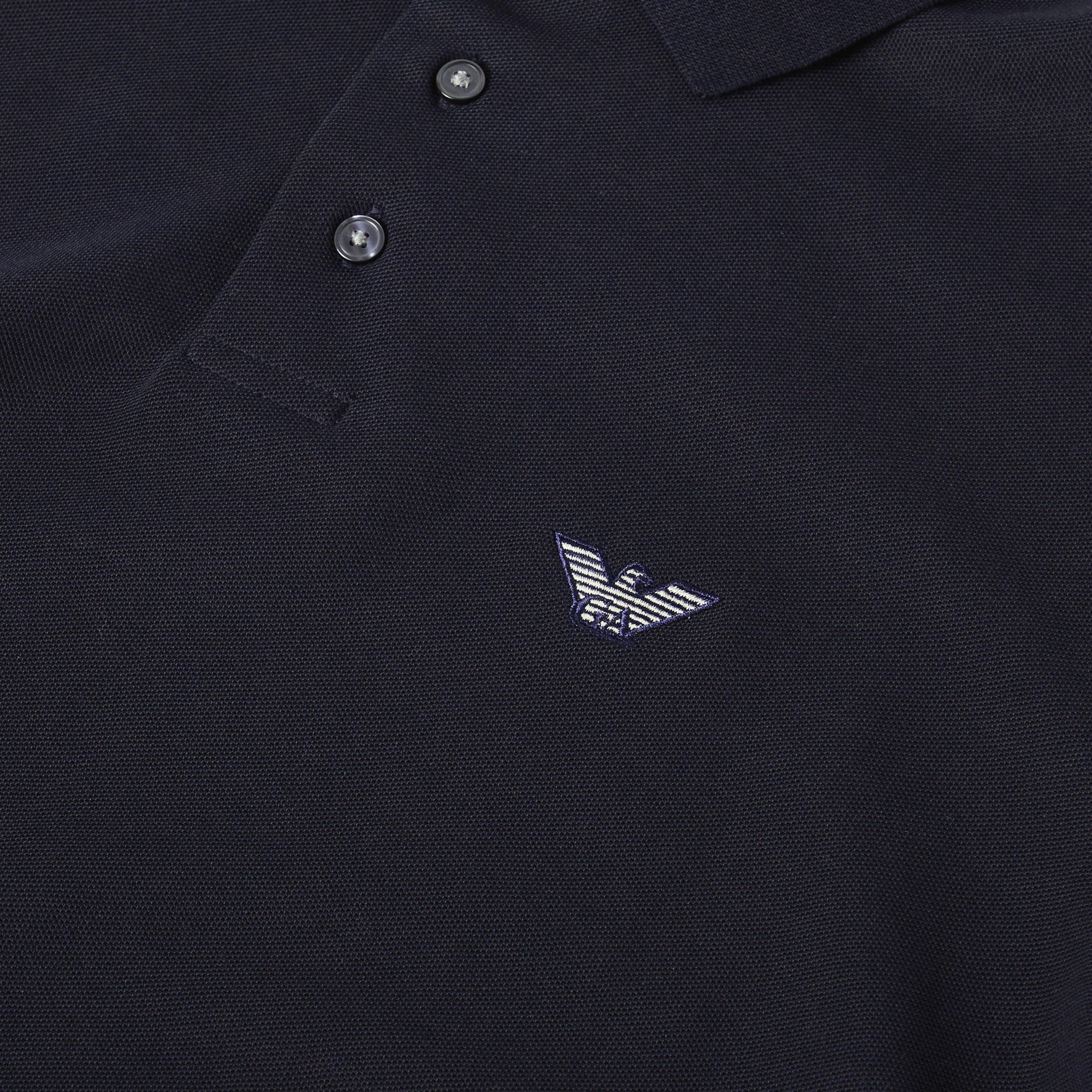 Navy - Emporio Armani - Men's Short Sleeve Polo Shirt - 3