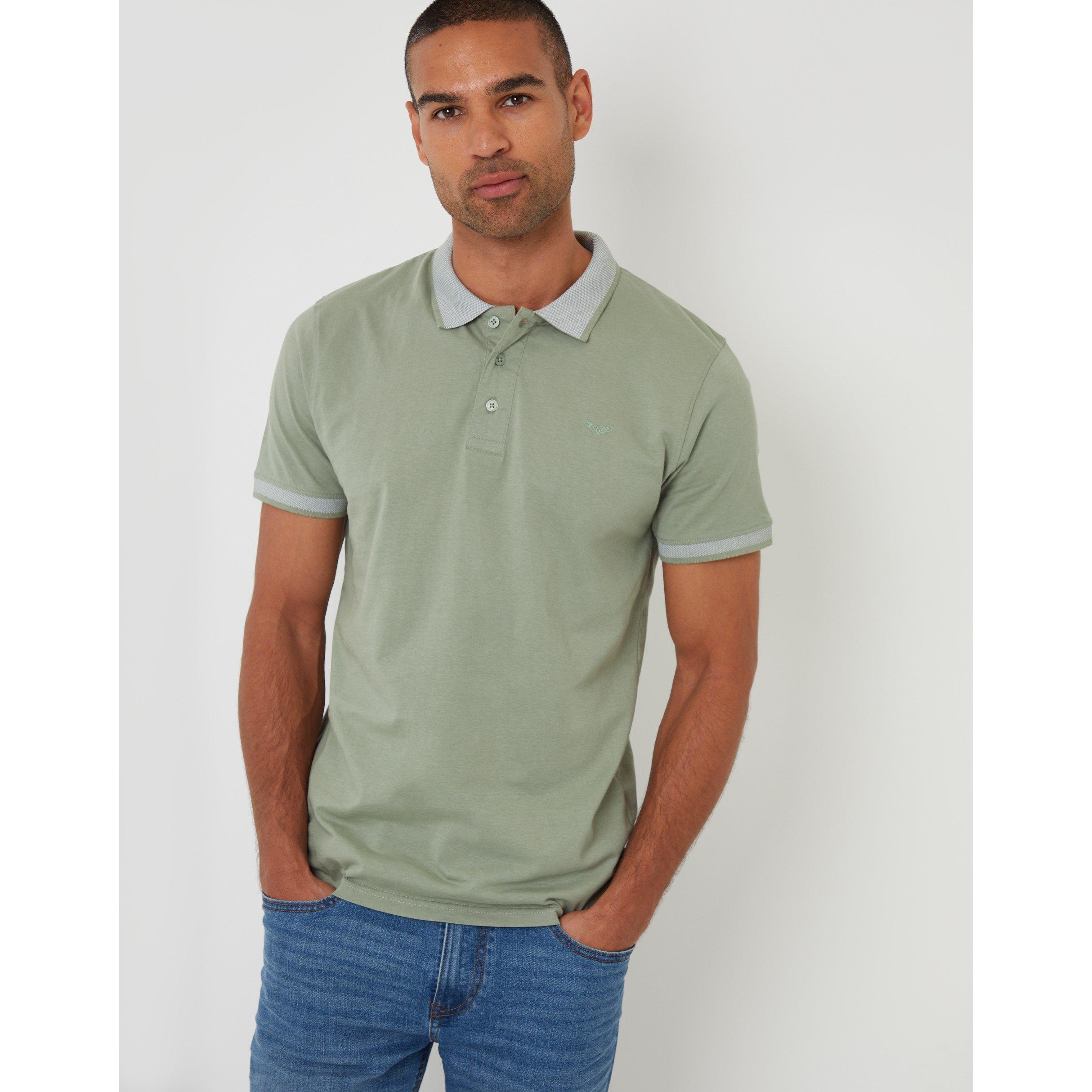Threadbare Men's Tb Shandy Short-Sleeve Polo Shirt - Sage - Small
